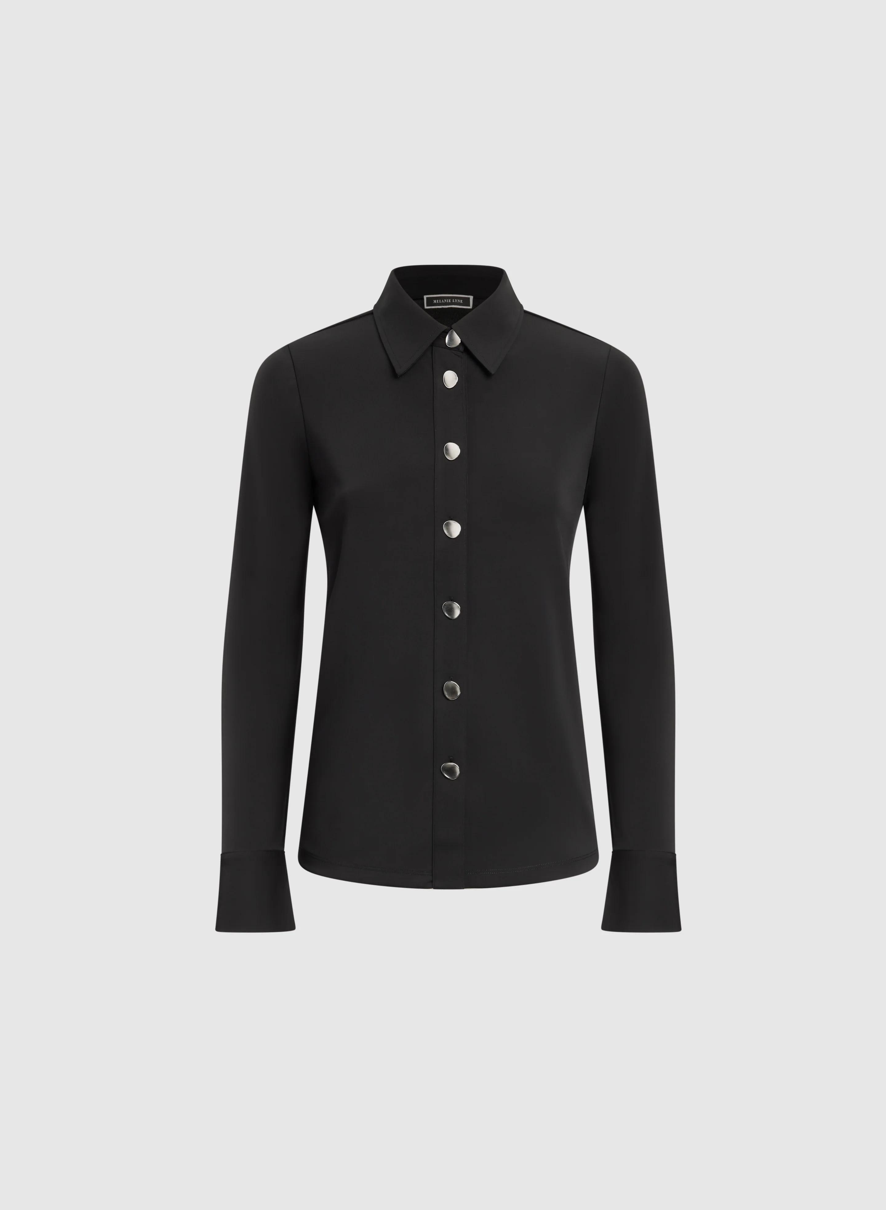 Jersey Button-Down Top - Image 6