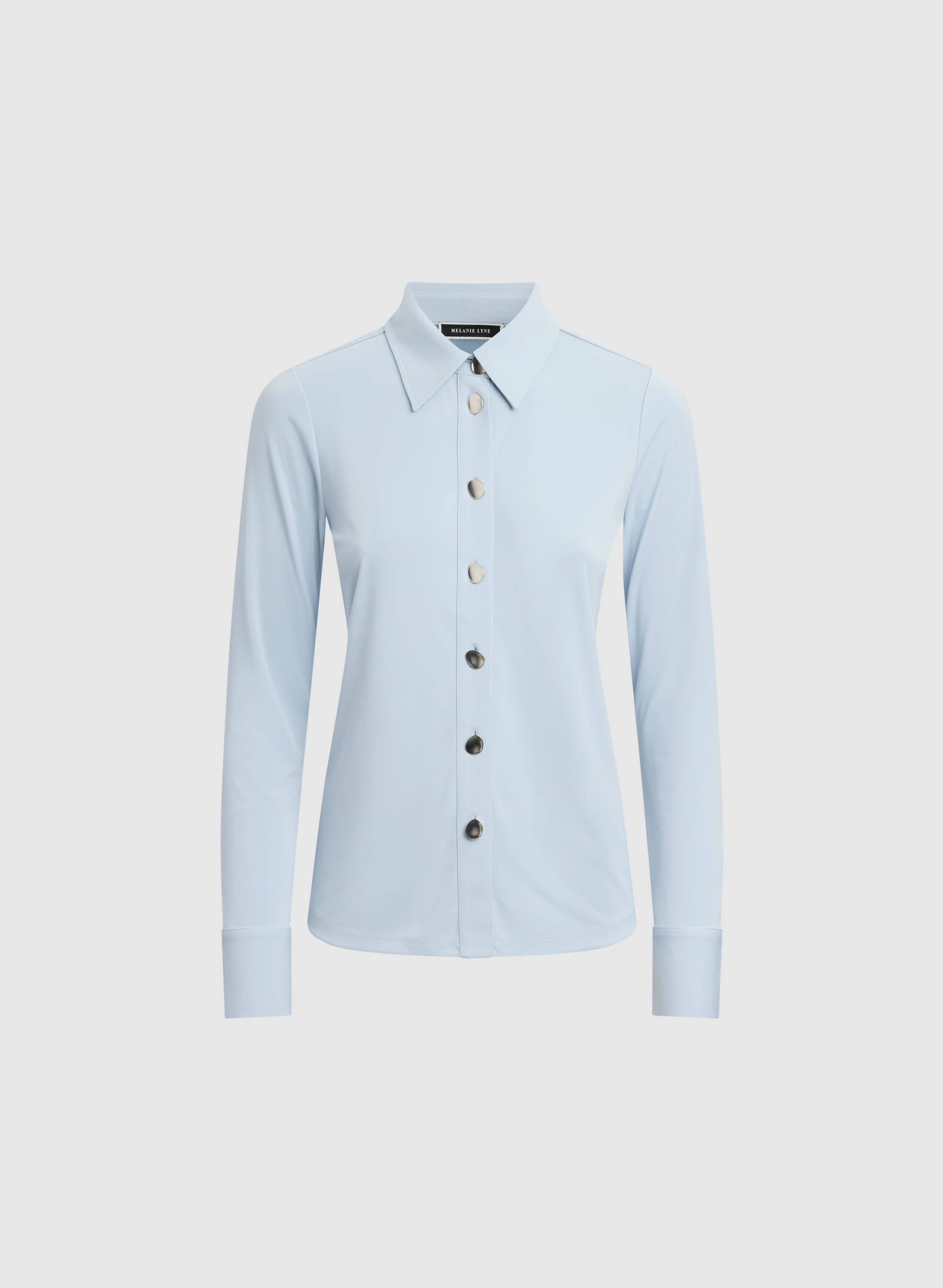 Jersey Button-Down Top - Image 6
