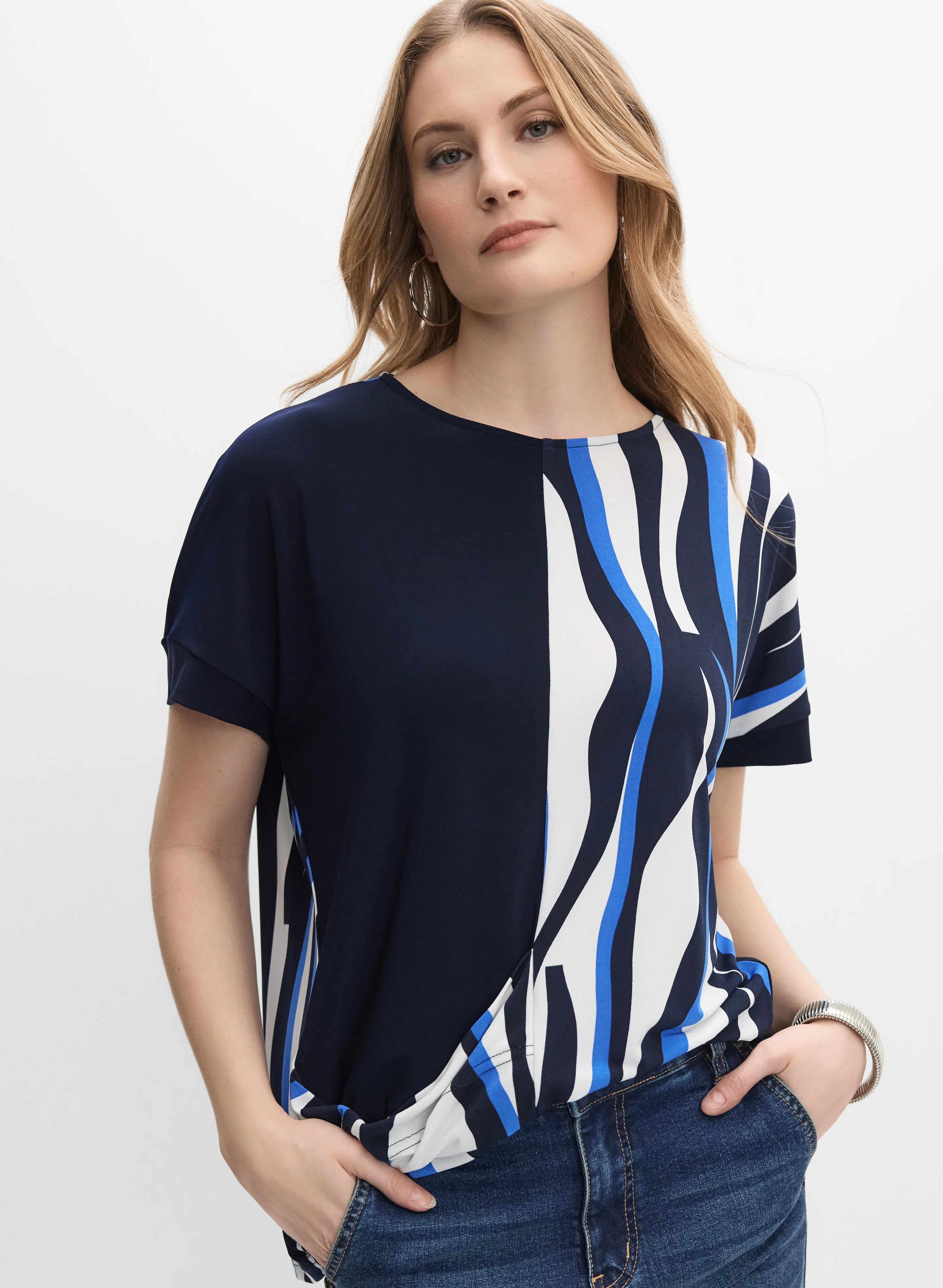 Joseph Ribkoff - Abstract Jersey Top