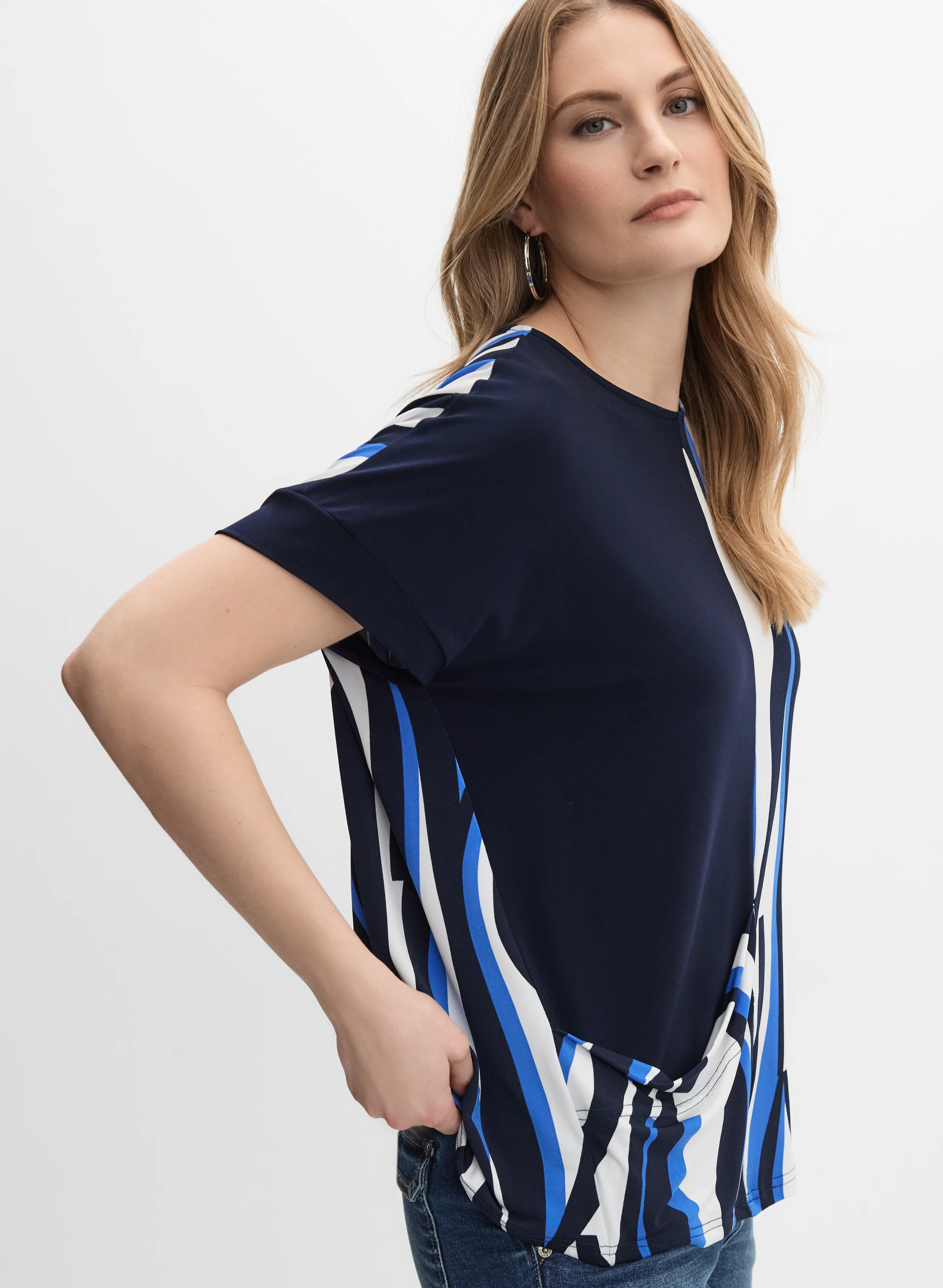 Joseph Ribkoff - Abstract Jersey Top - Image 5