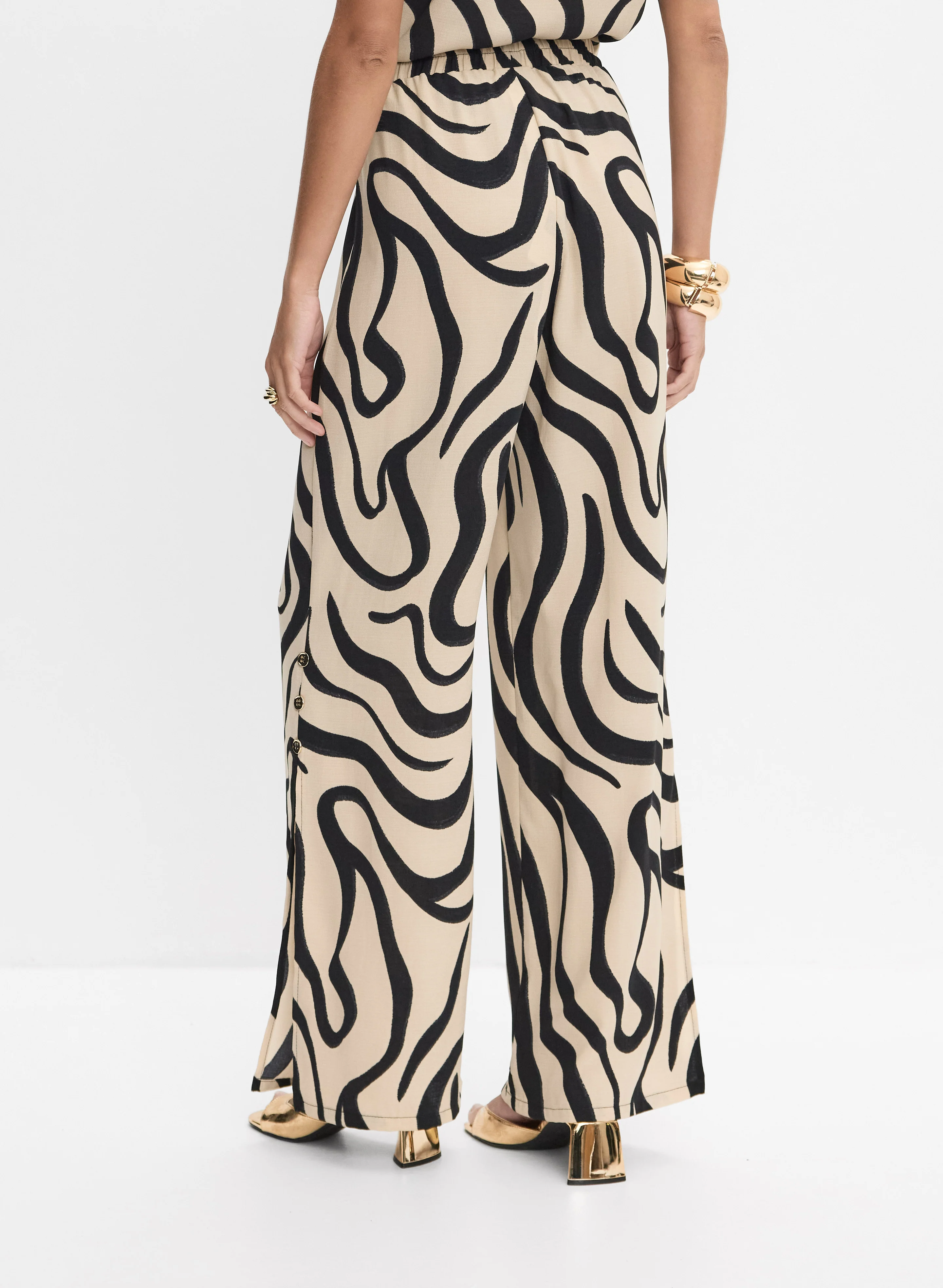 Joseph Ribkoff - Abstract Print Pants - Image 2