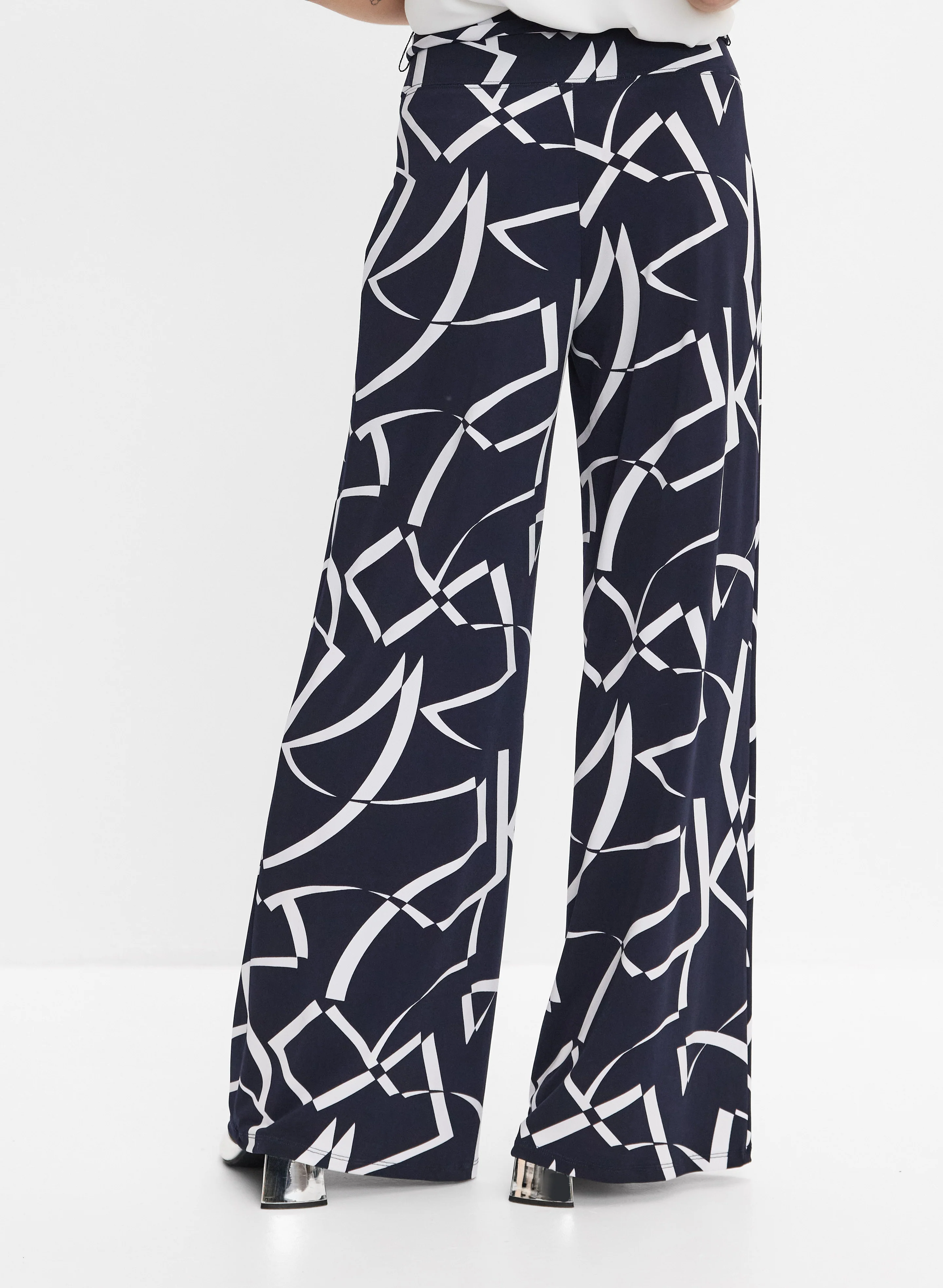 Joseph Ribkoff - Abstract Wide-Leg Pants - Image 2