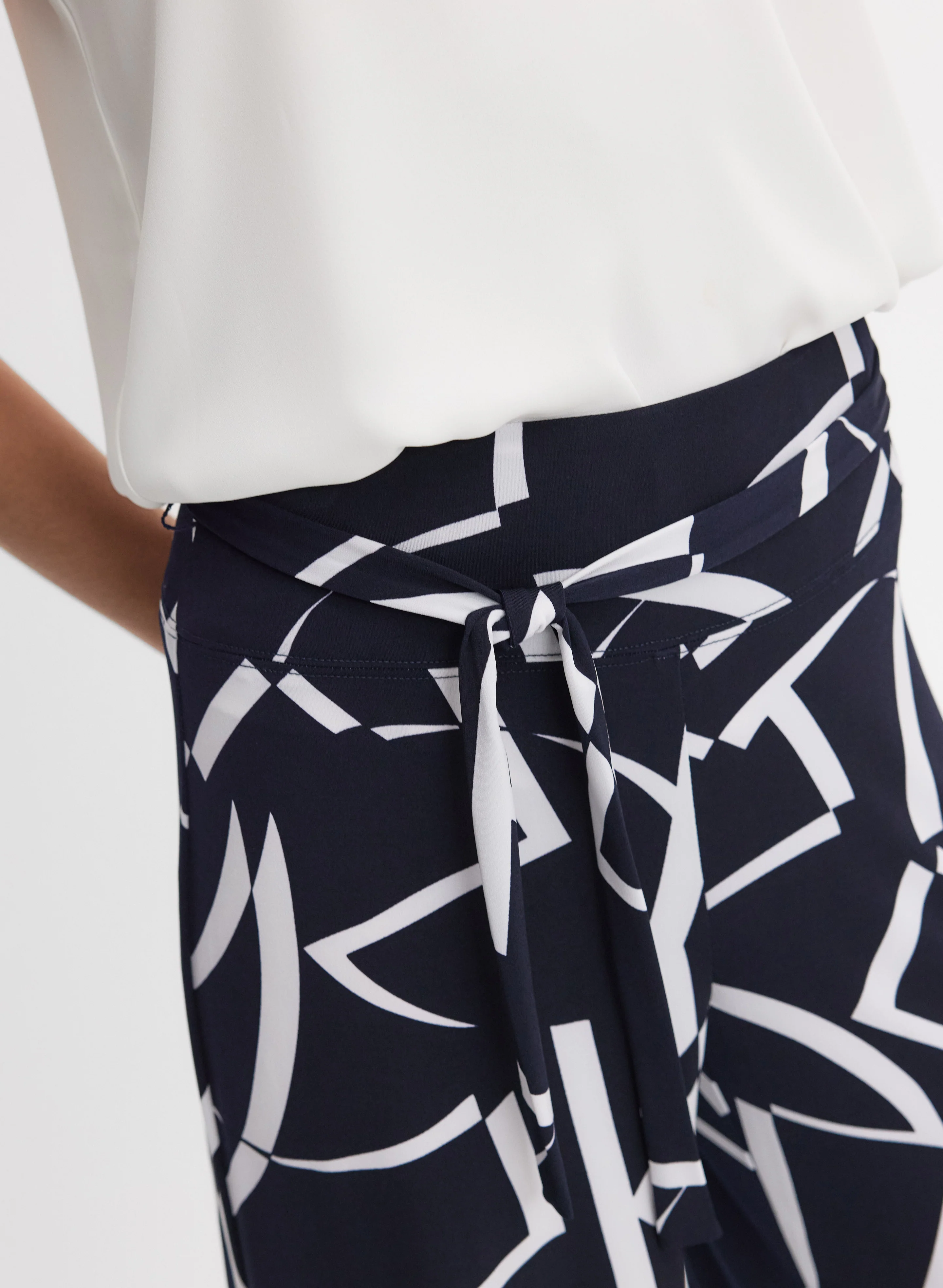 Joseph Ribkoff - Abstract Wide-Leg Pants - Image 4