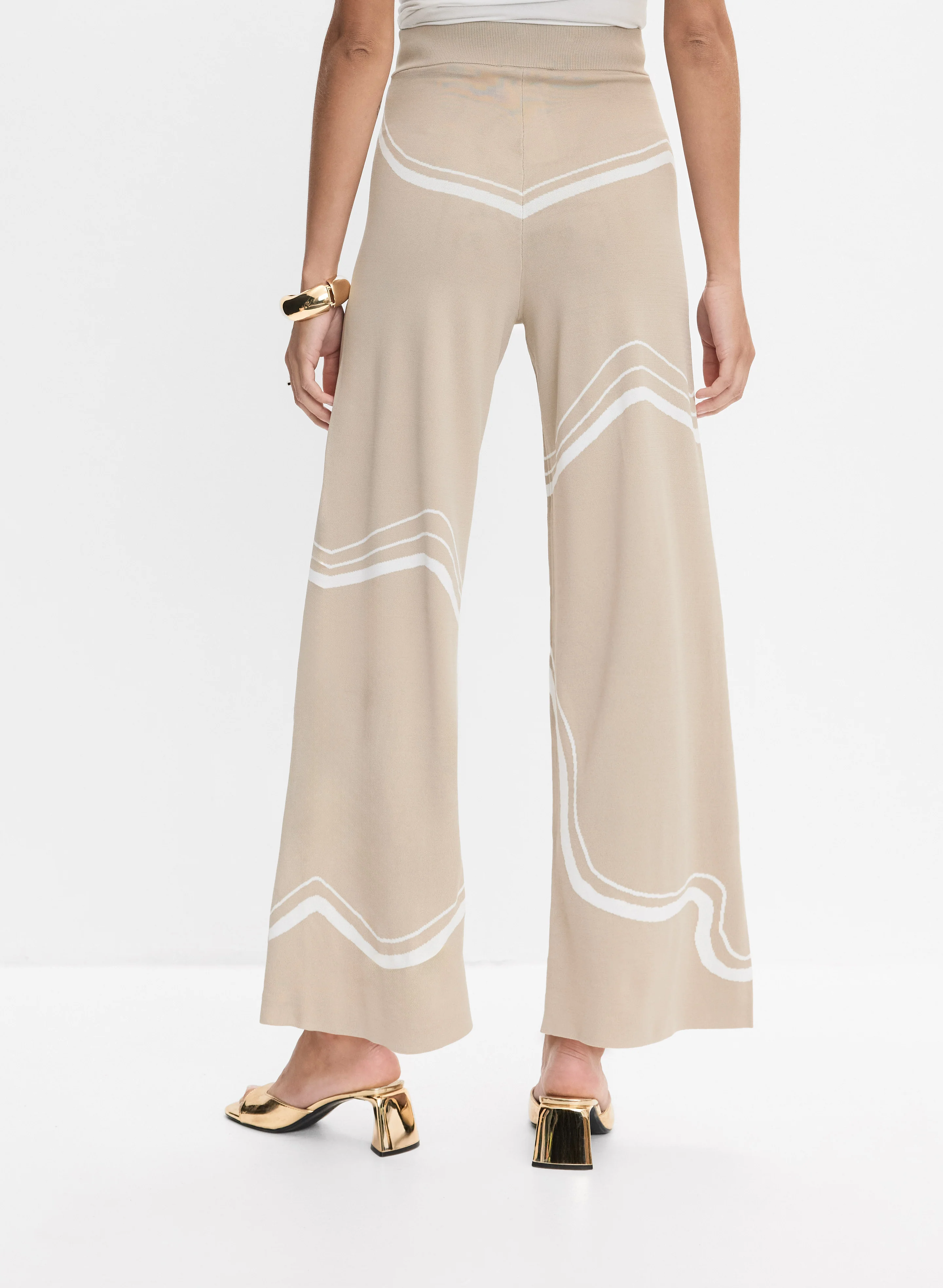 Joseph Ribkoff - Abstract Wide-Leg Pants - Image 2