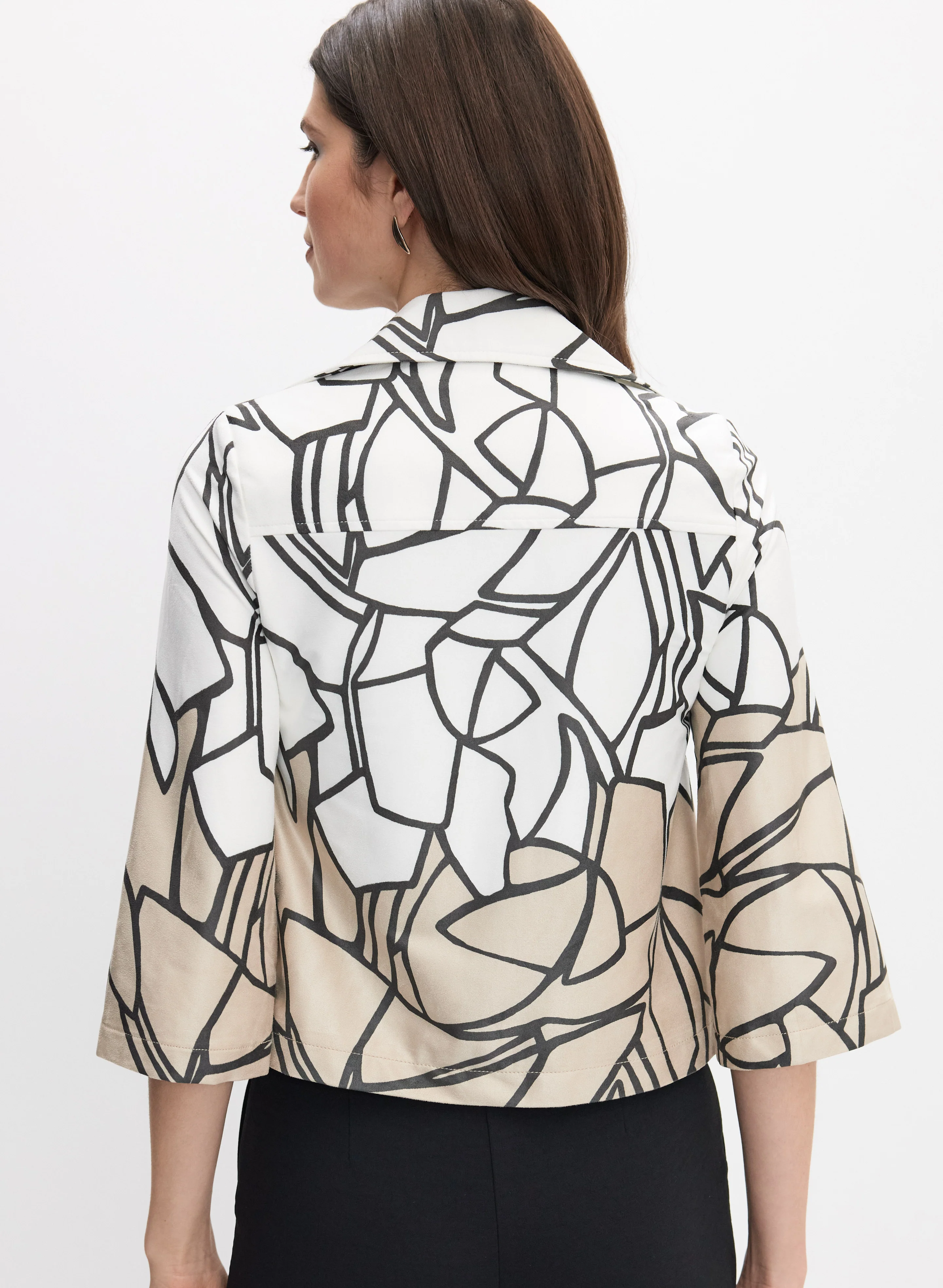 Joseph Ribkoff - Abstract Zip Jacket - Image 4