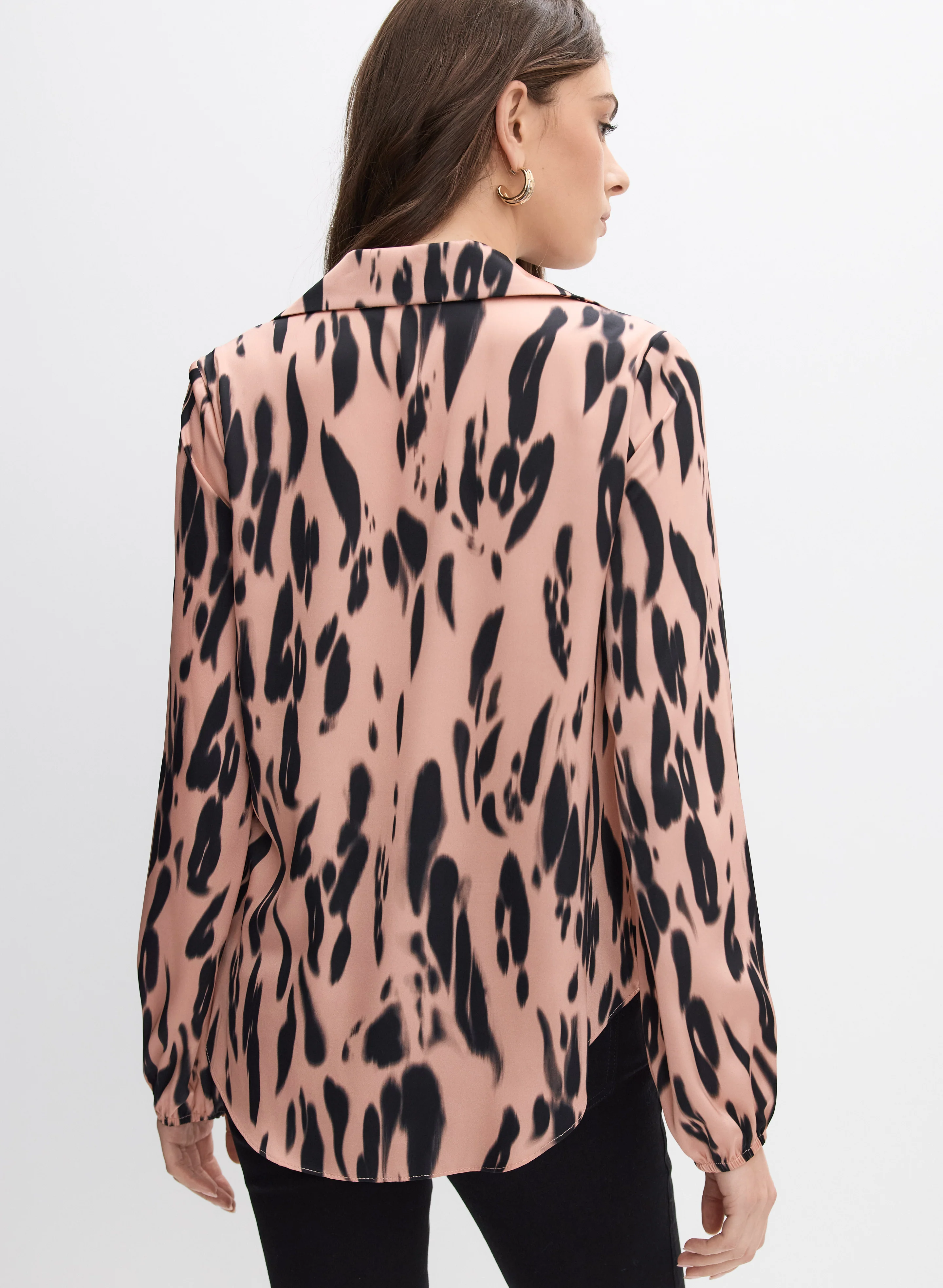Joseph Ribkoff - Animal Print Satin Blouse - Image 4