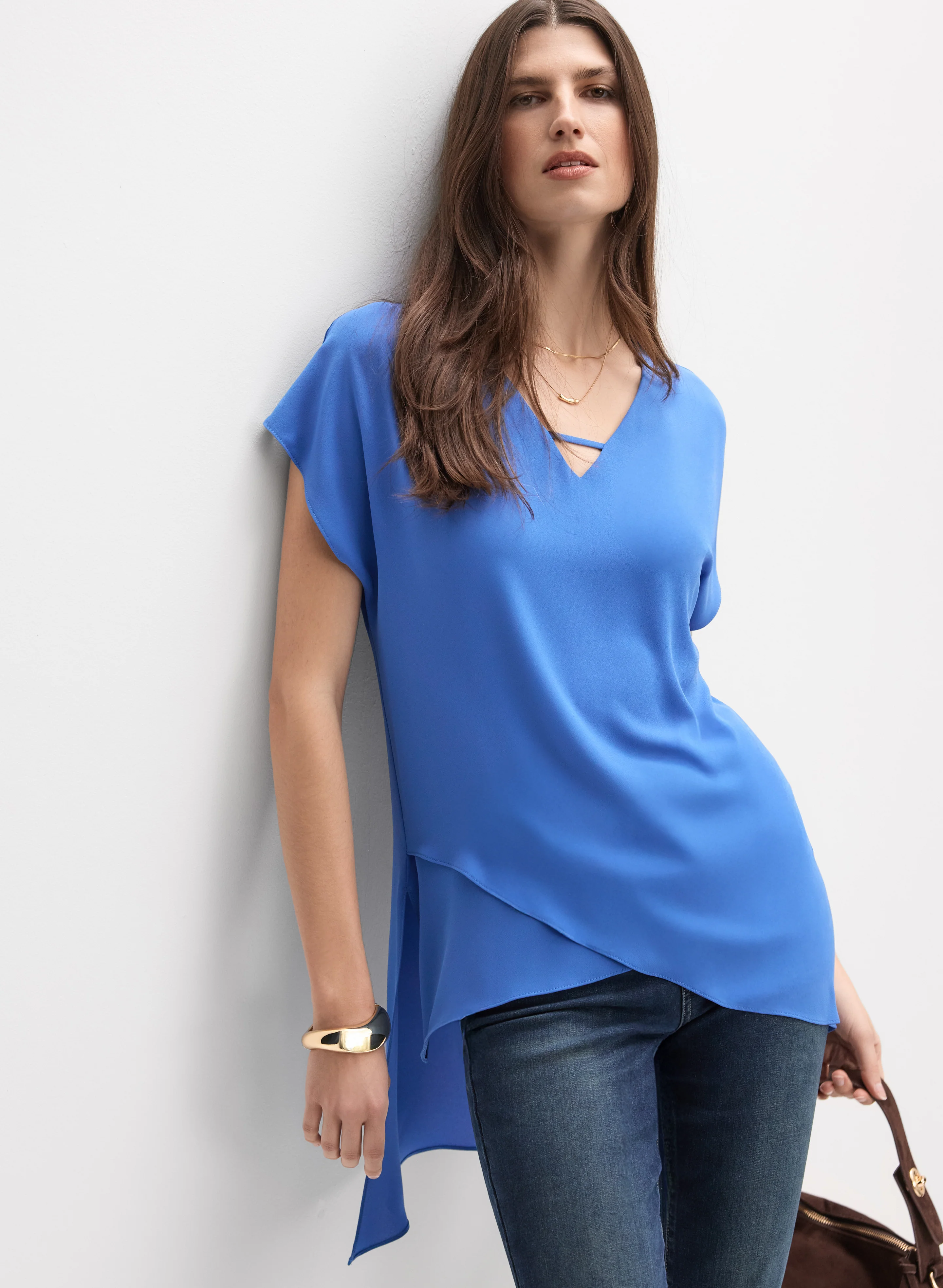 Joseph Ribkoff - Asymmetric Hem Blouse