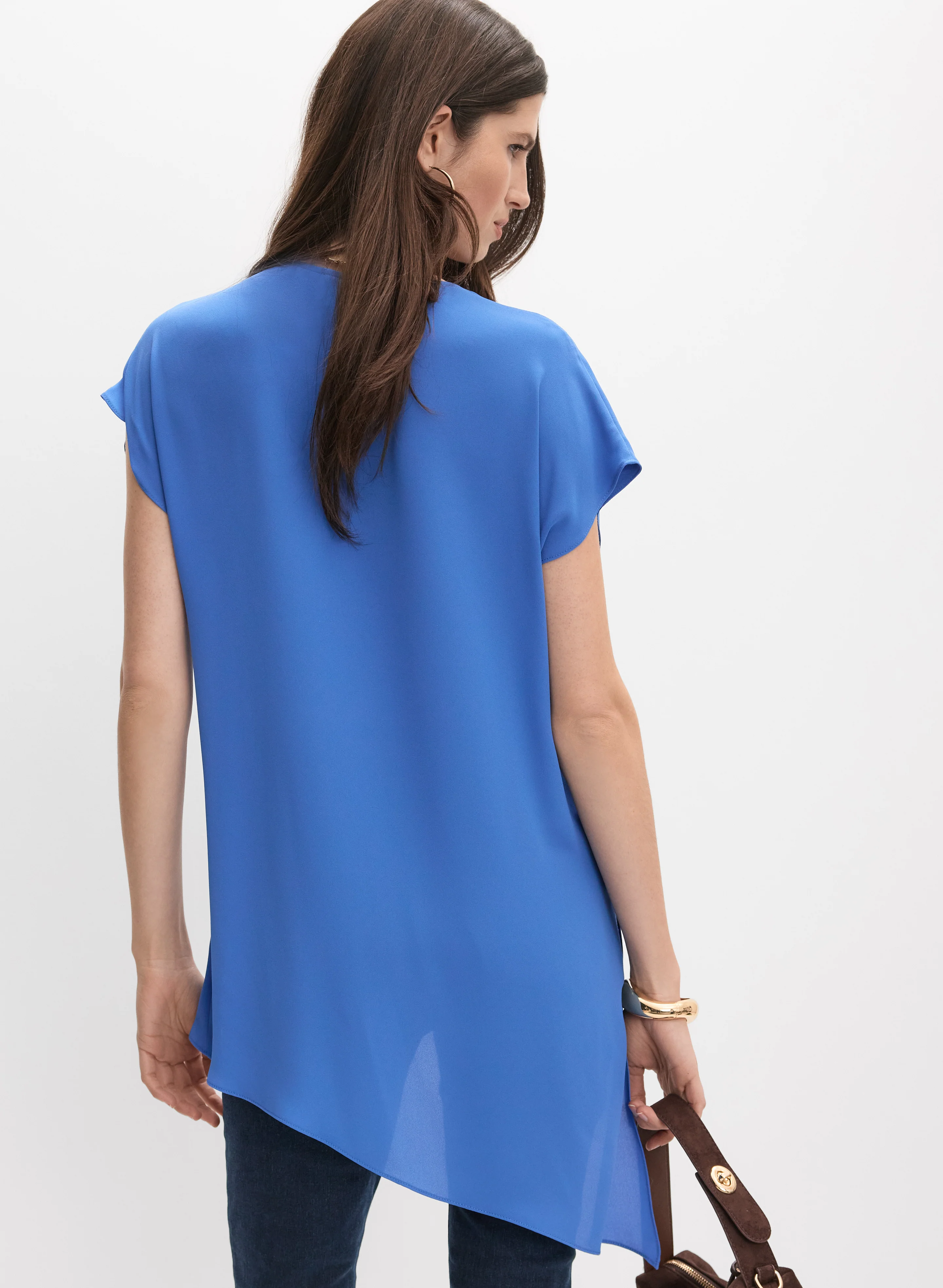 Joseph Ribkoff - Asymmetric Hem Blouse - Image 4