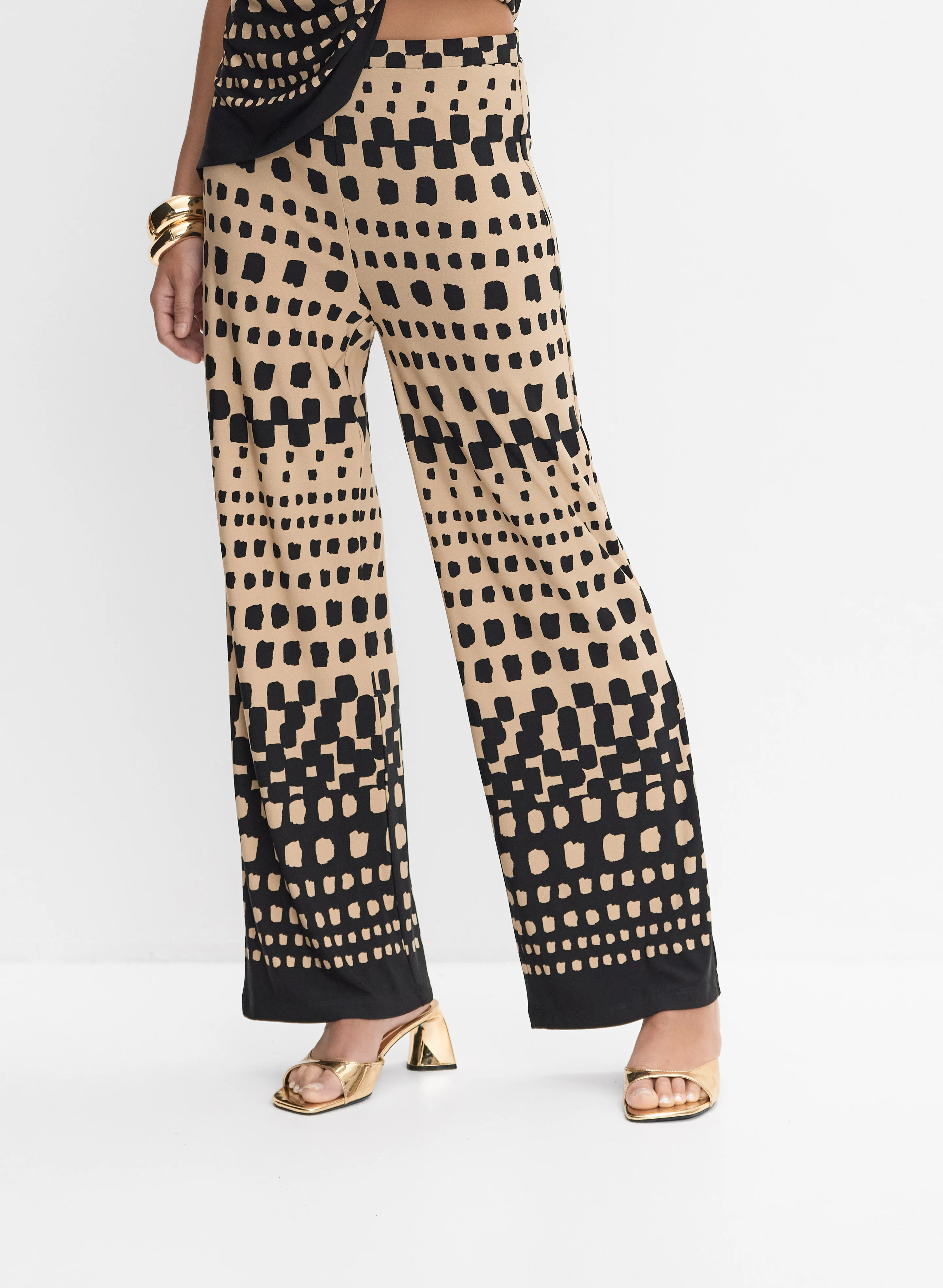Joseph Ribkoff - Block Print Wide-Leg Pants