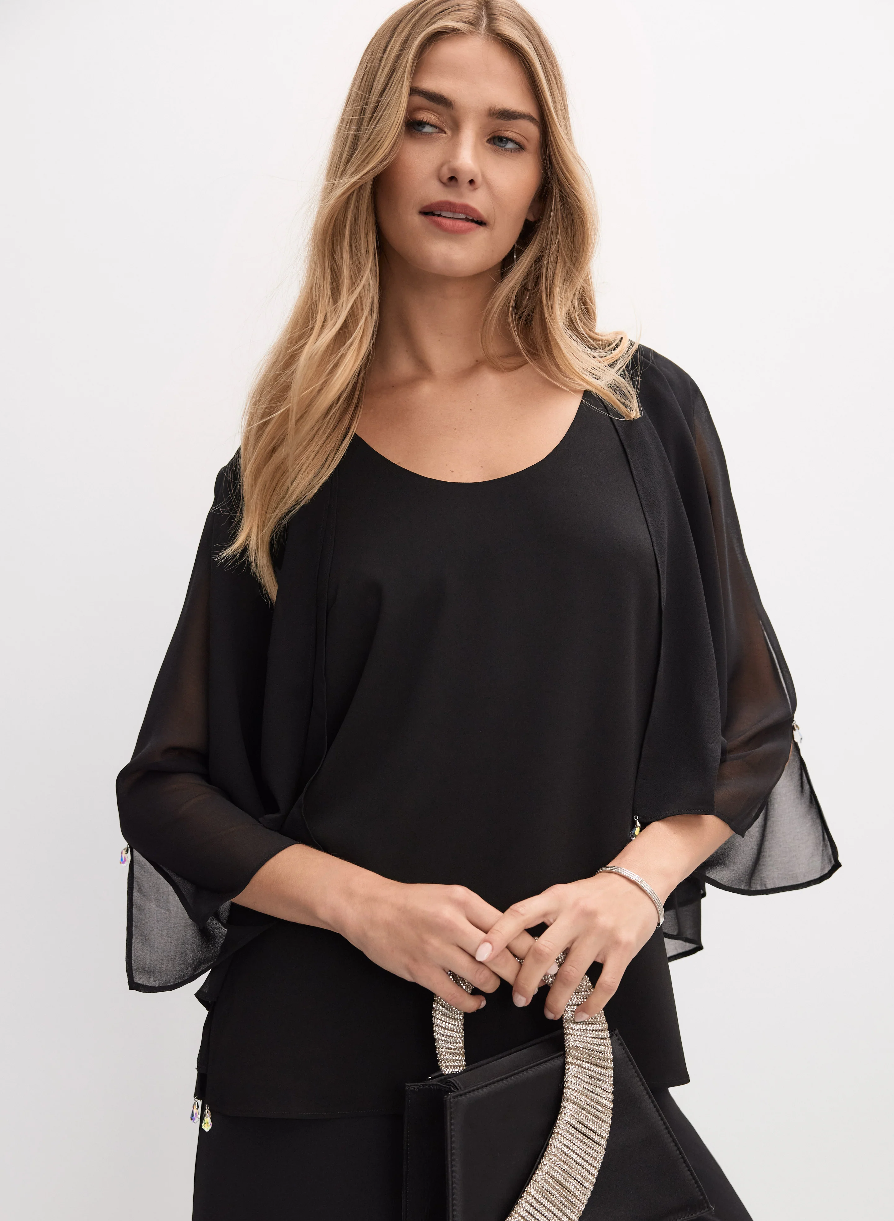 Joseph Ribkoff - Chiffon Blouse & Cover-Up Set