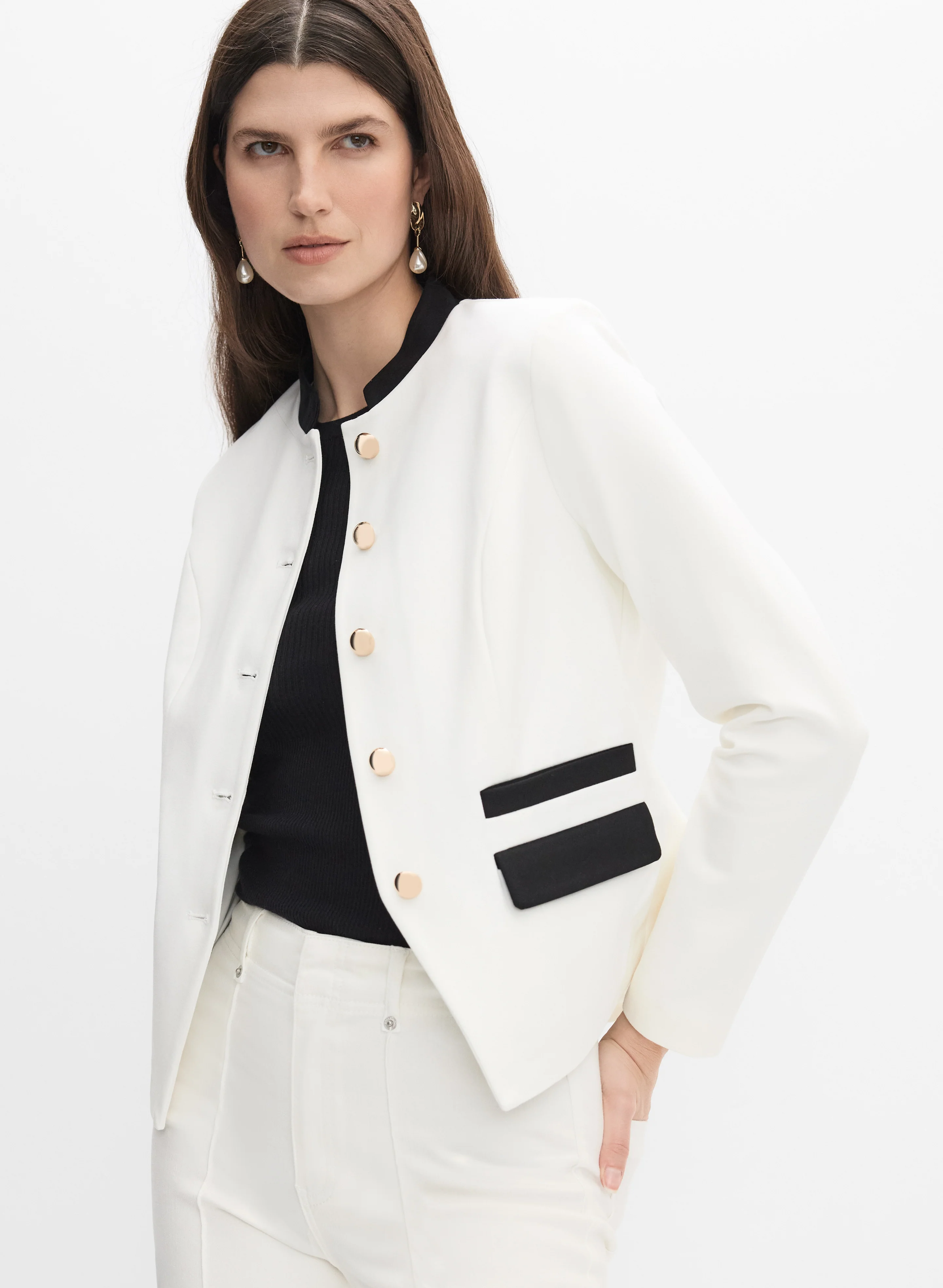 Joseph Ribkoff - Contrast Button-Down Jacket