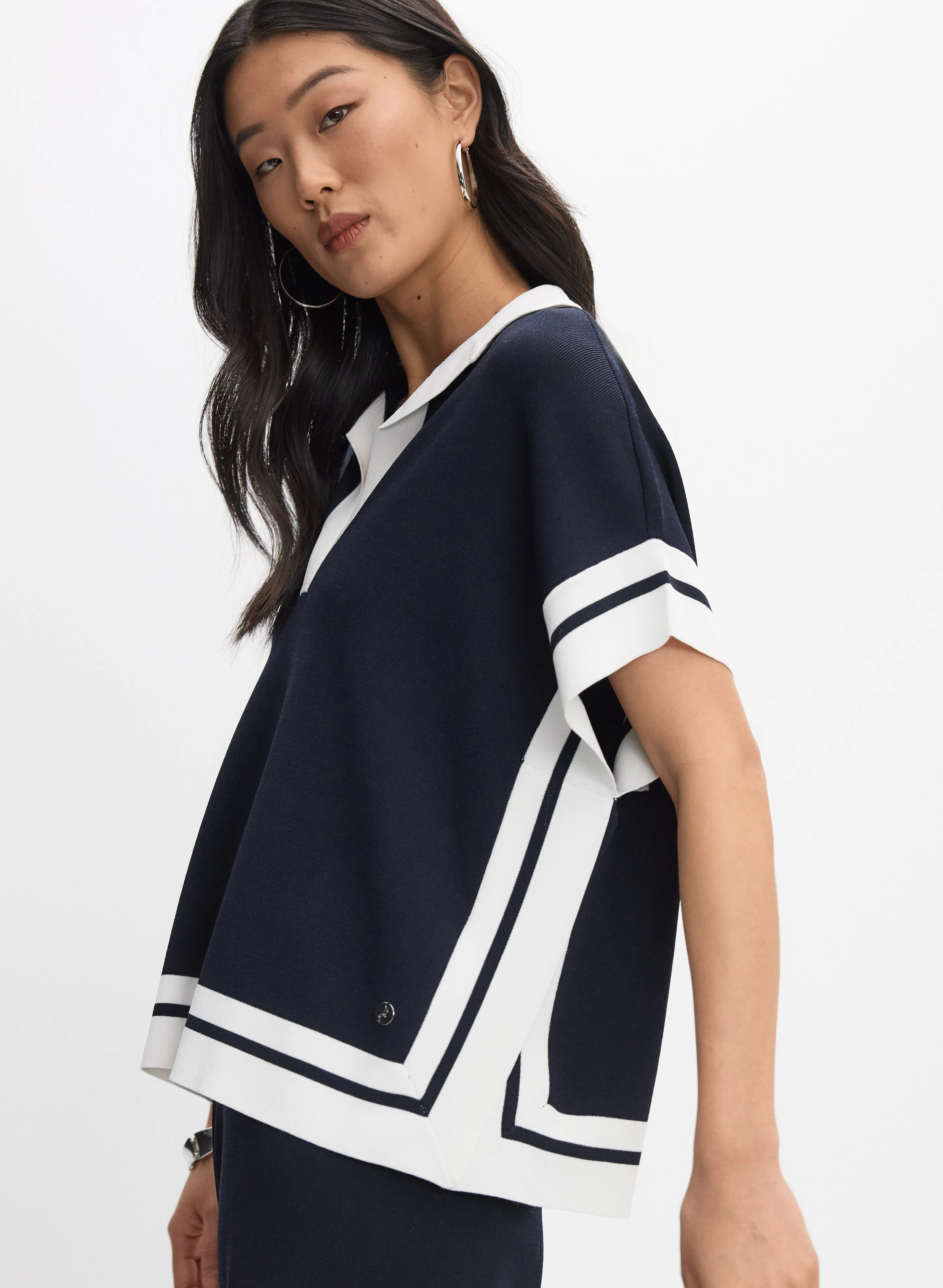 Joseph Ribkoff - Contrast Trim Sweater - Image 5