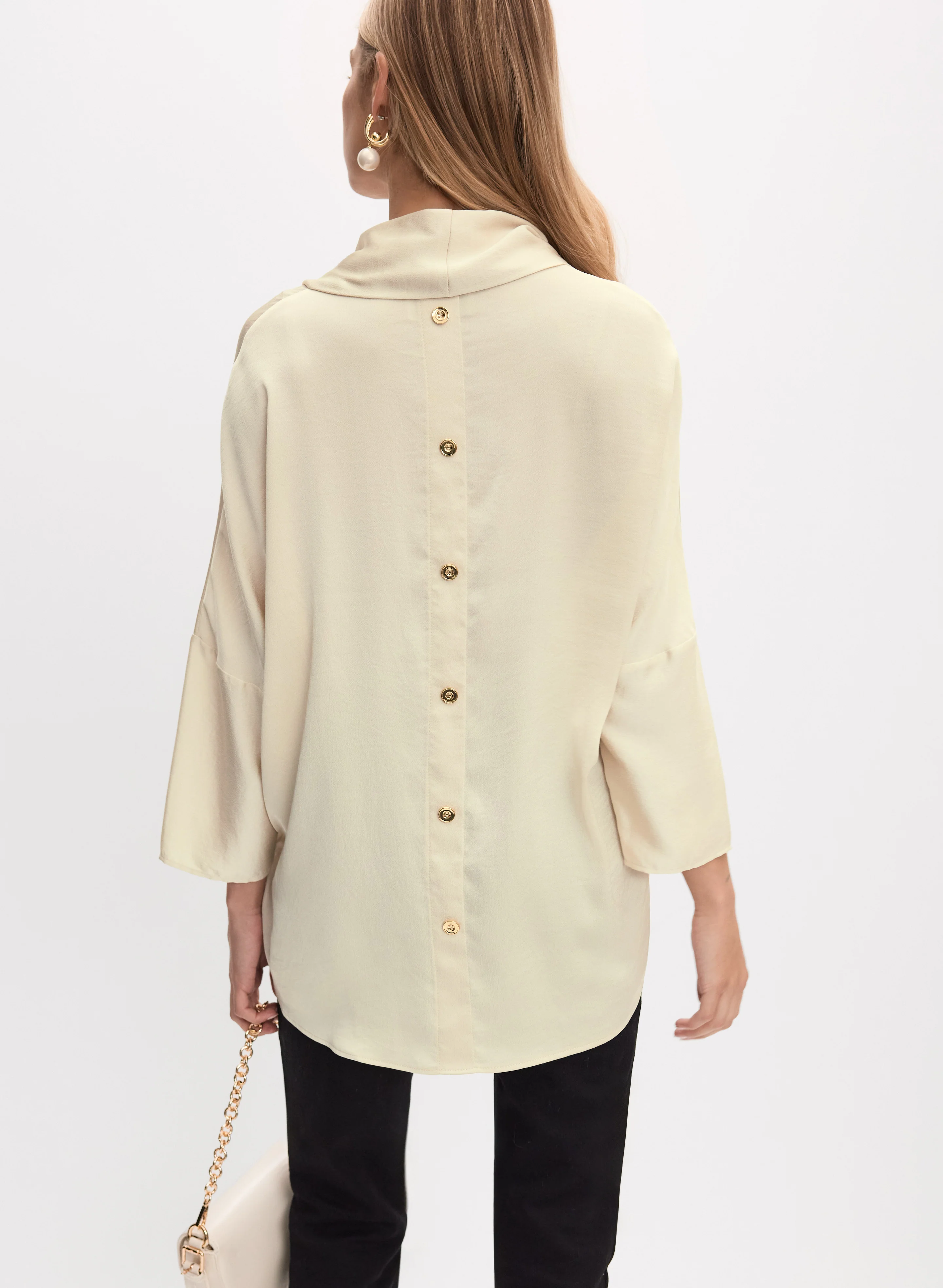 Joseph Ribkoff - Cowl Neck Blouse - Image 2