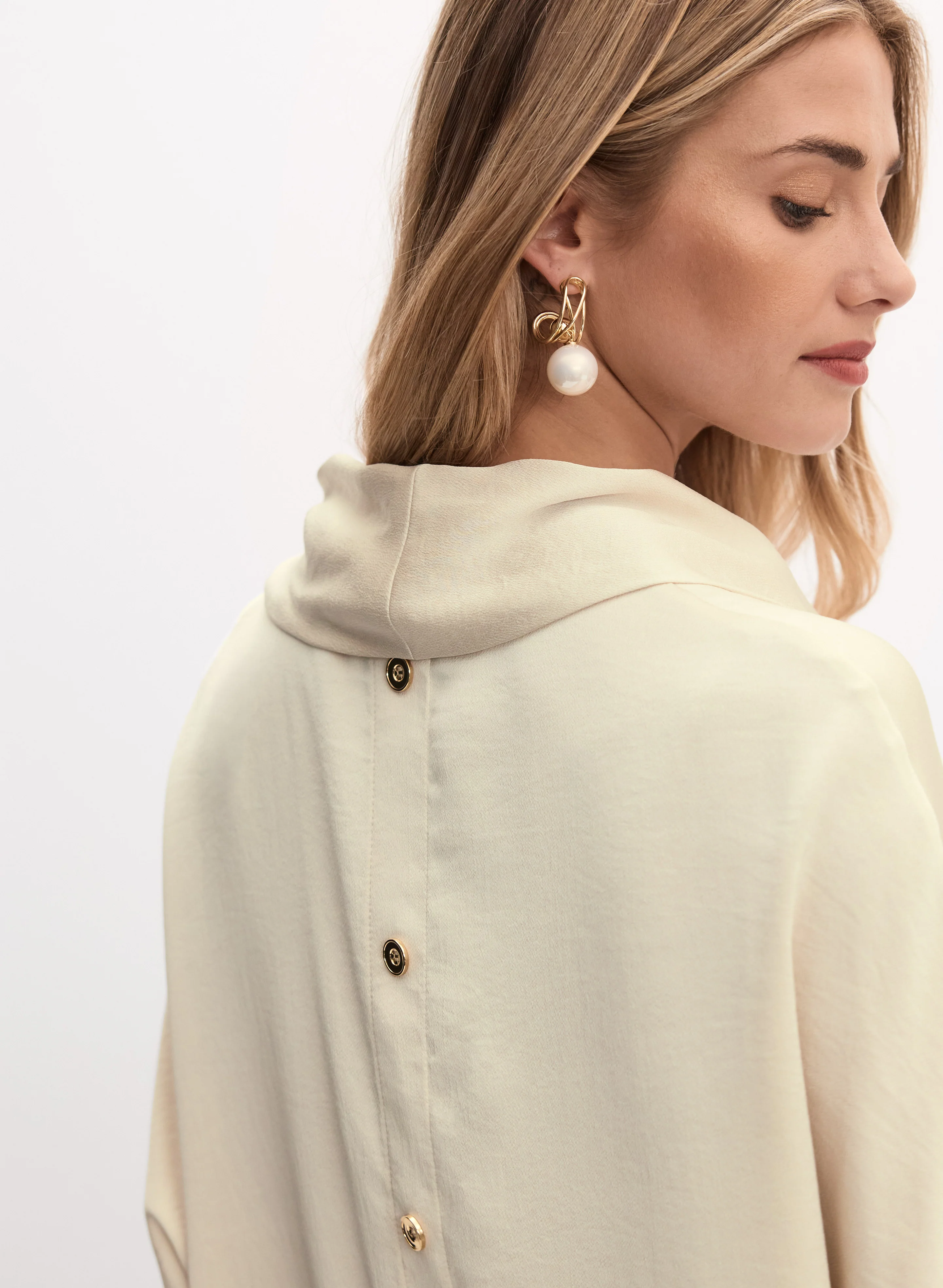 Joseph Ribkoff - Cowl Neck Blouse - Image 4