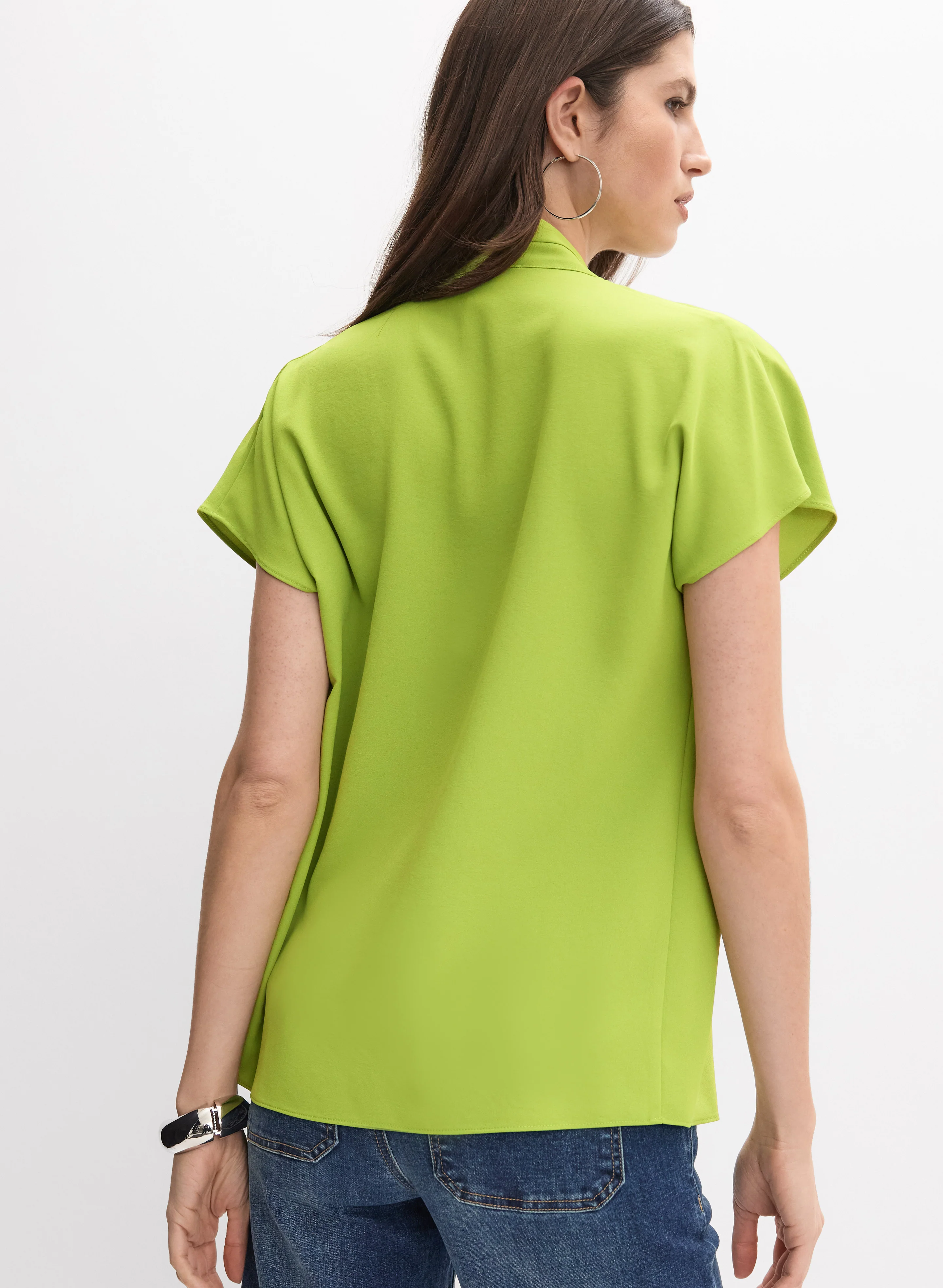 Joseph Ribkoff - Crepe V-Neck Blouse - Image 4