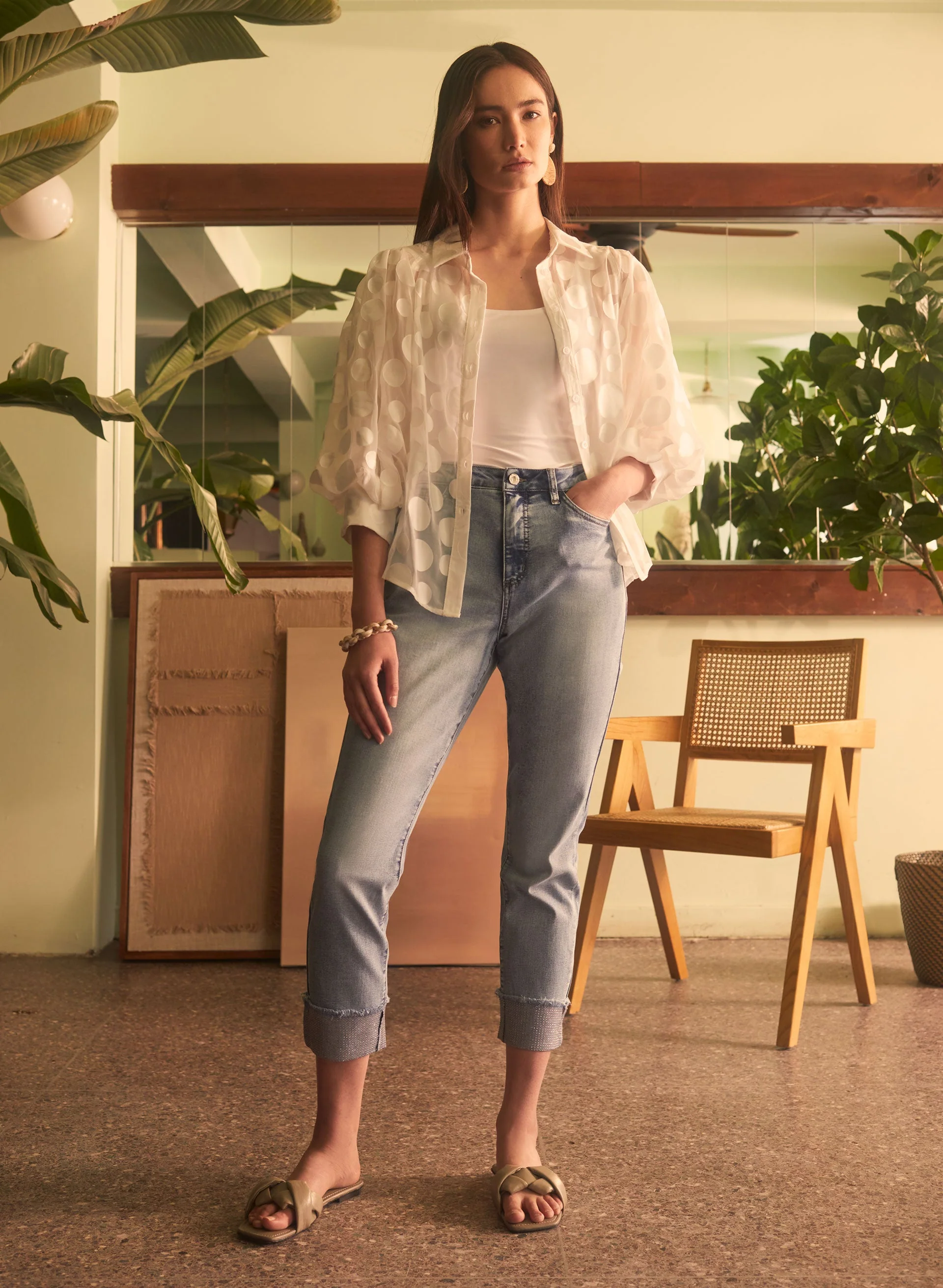 Joseph Ribkoff - Cropped Cuffed Jeans - Image 3