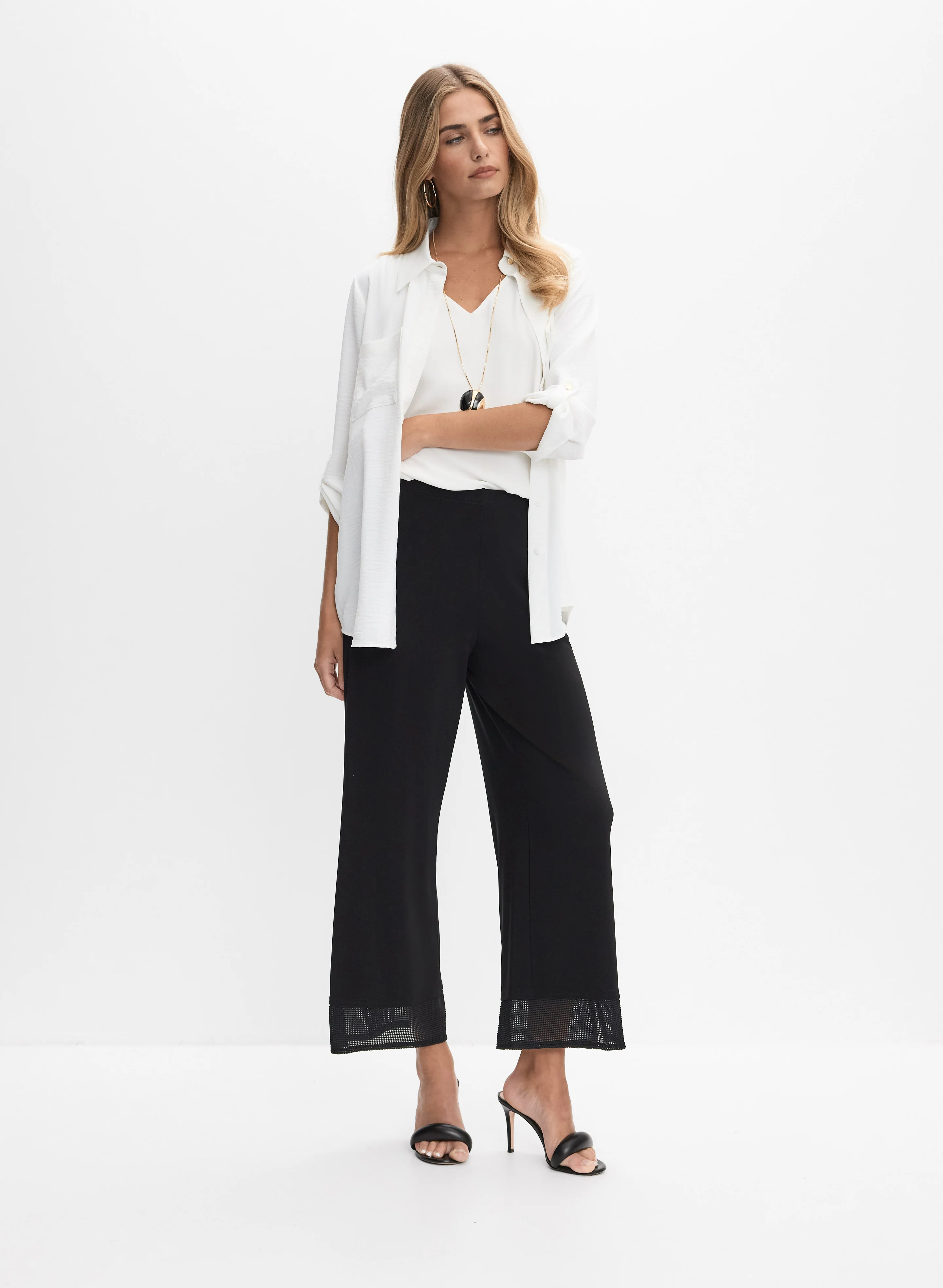 Joseph Ribkoff - Cropped Wide-Leg Pants - Image 3