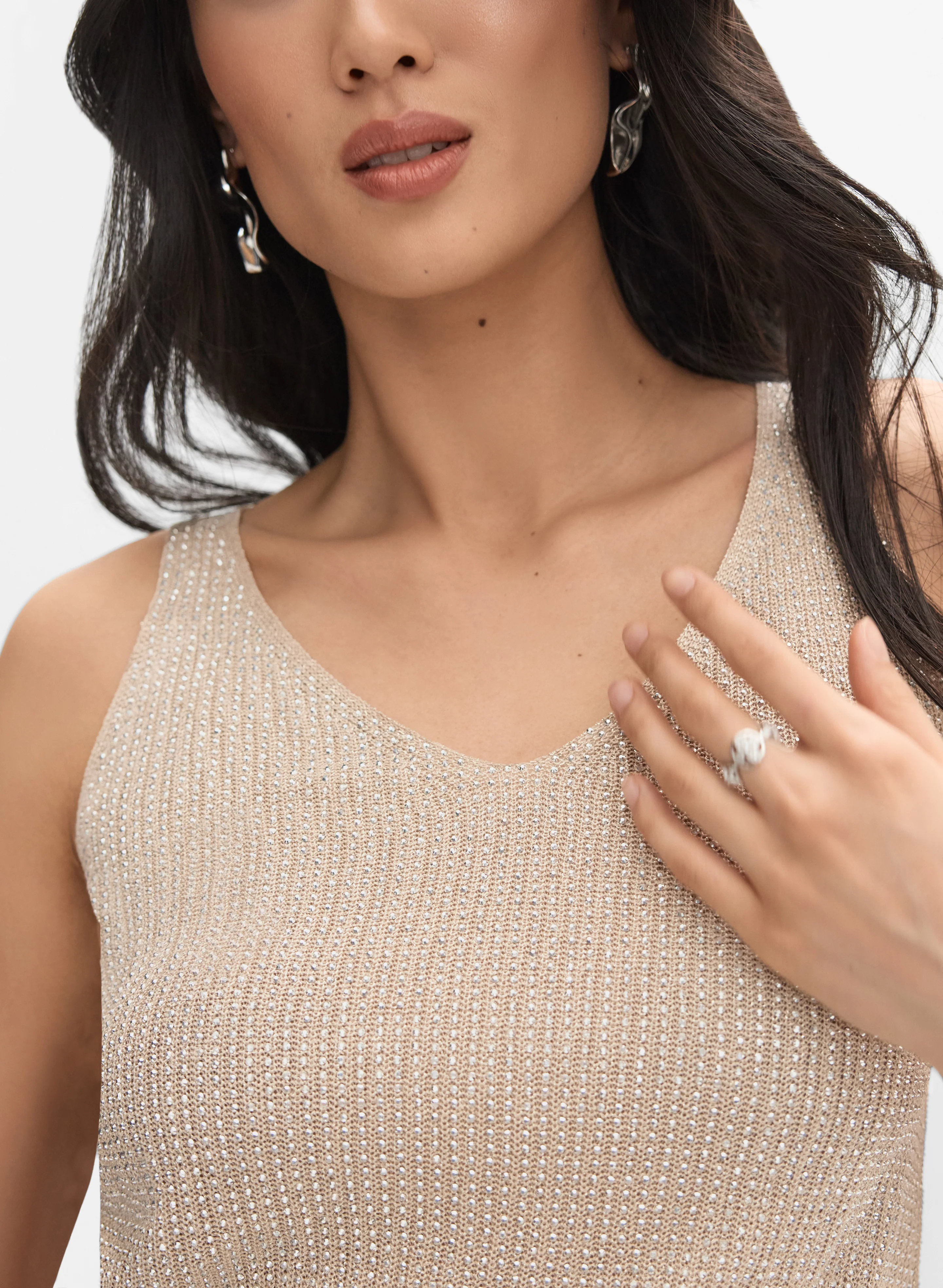 Joseph Ribkoff - Embellished Knit Tank Top - Image 2
