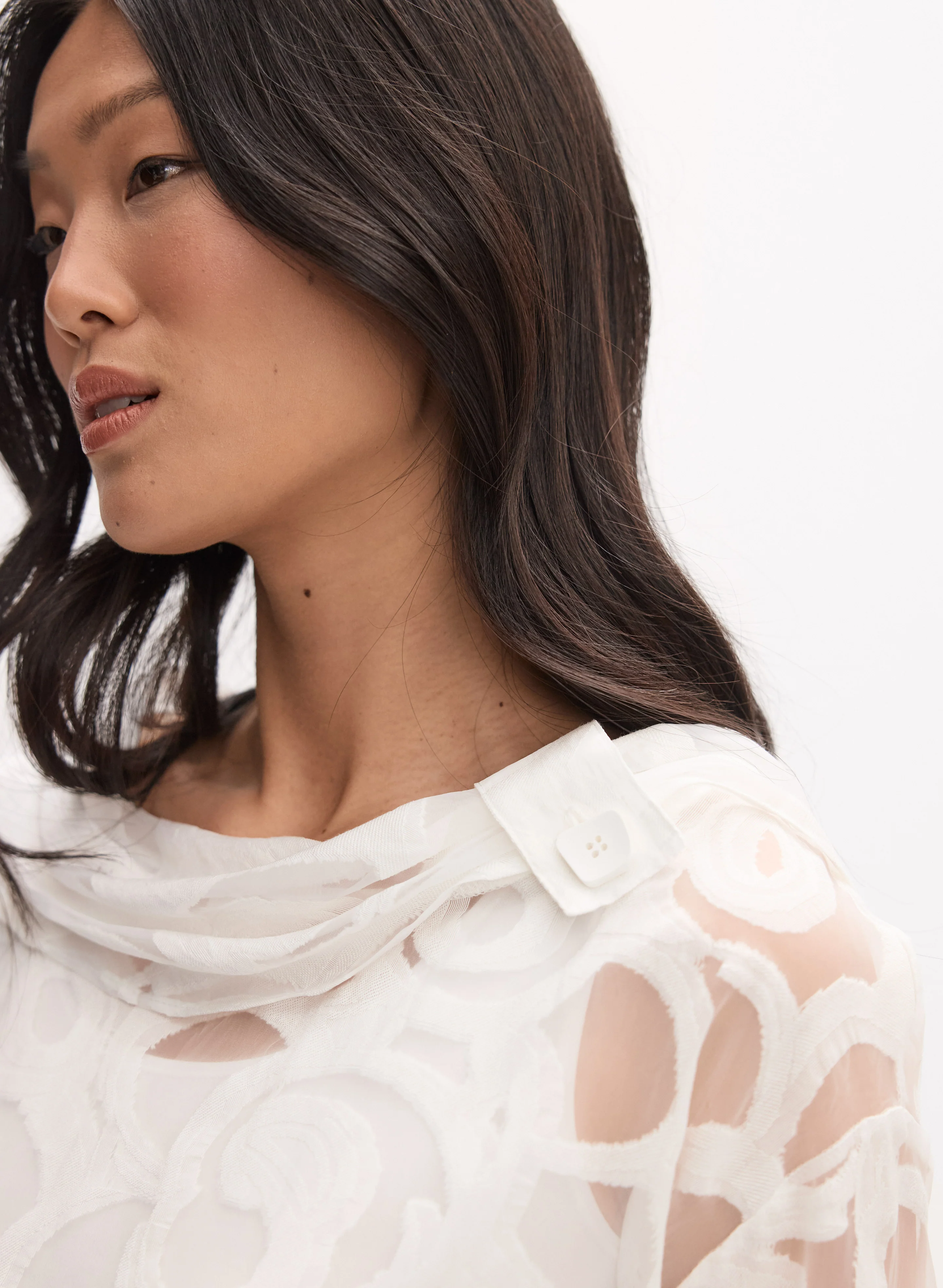Joseph Ribkoff - Embroidered Sheer Blouse - Image 2