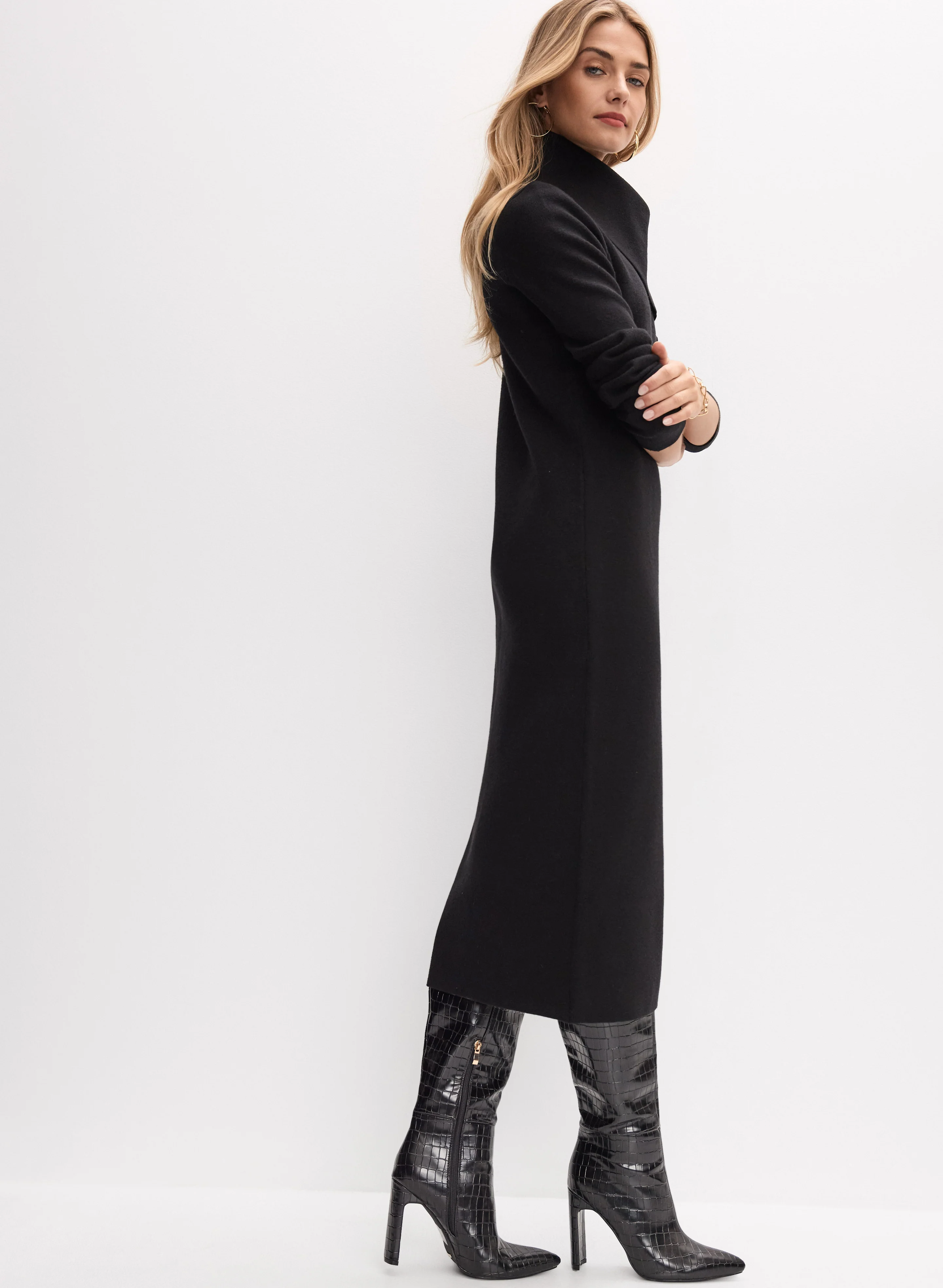 Joseph Ribkoff - Eyelet Detail Midi Dress - Image 3