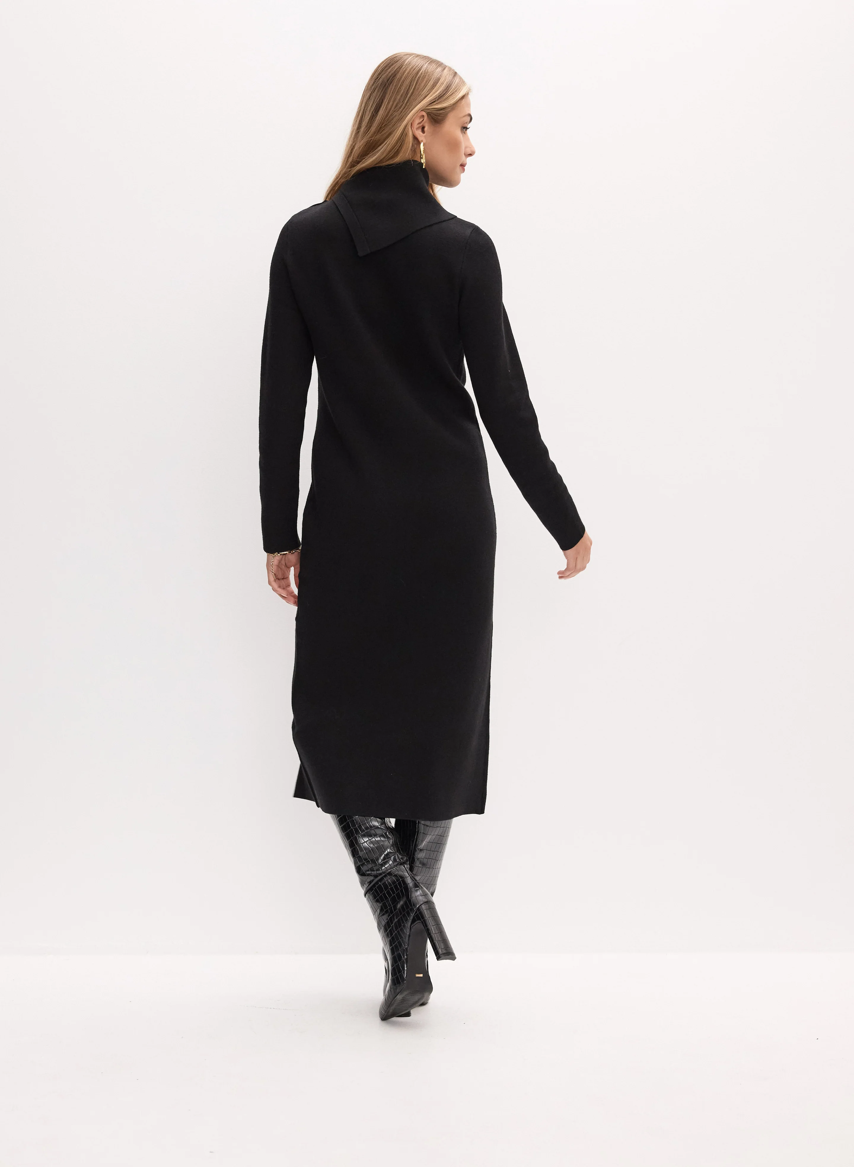 Joseph Ribkoff - Eyelet Detail Midi Dress - Image 4