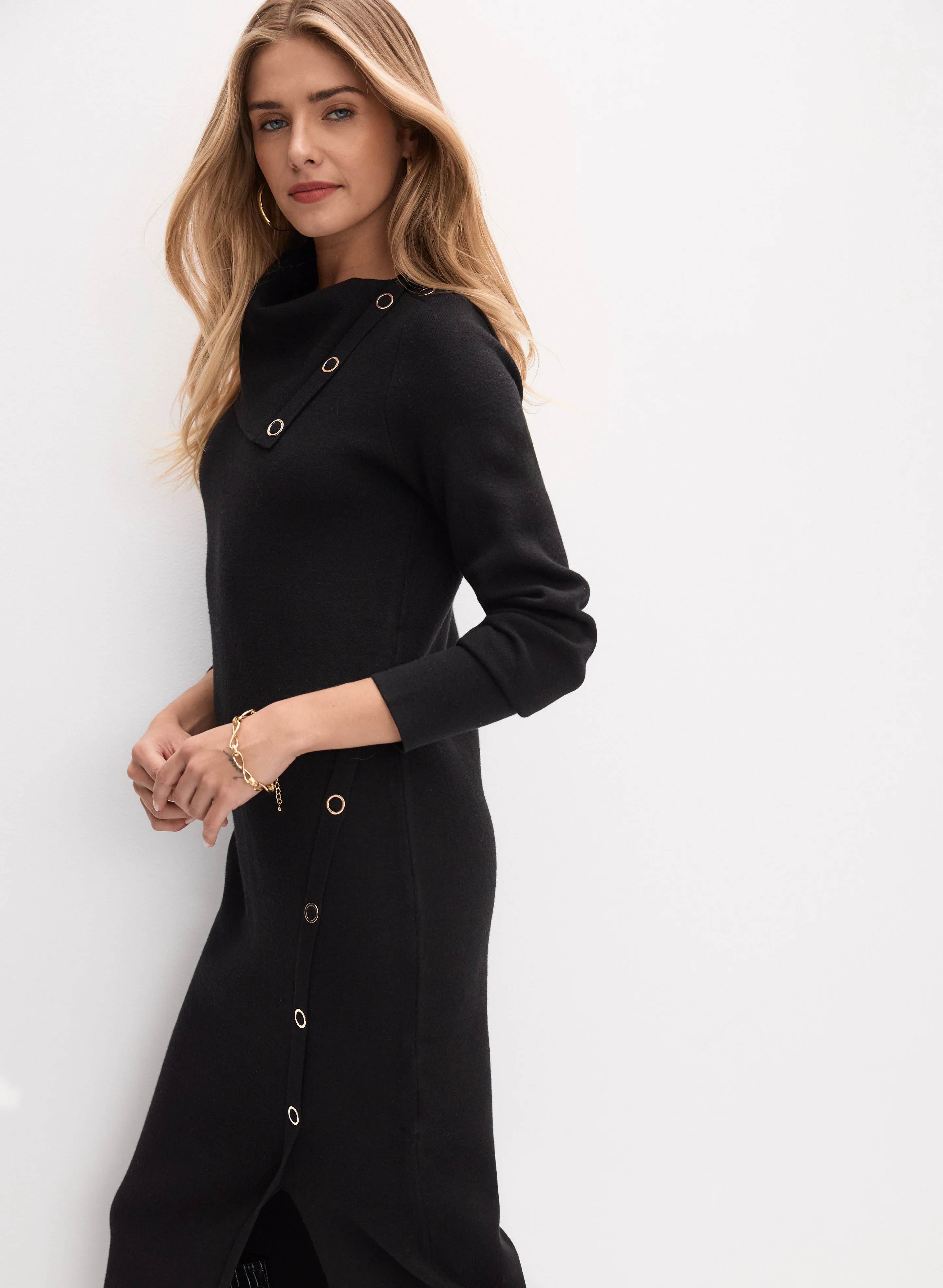Joseph Ribkoff - Eyelet Detail Midi Dress - Image 5