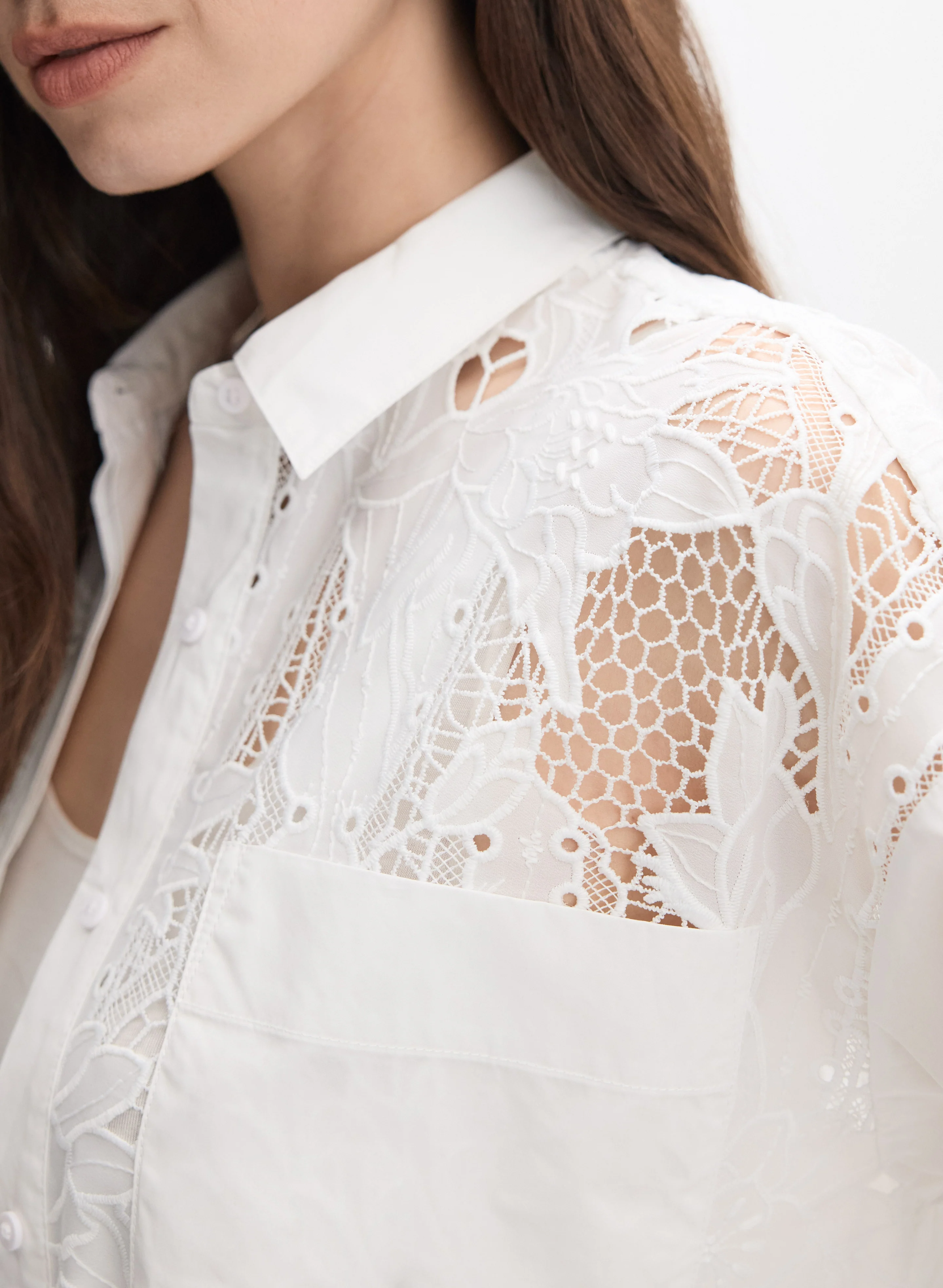 Joseph Ribkoff - Eyelet Embroidered Blouse - Image 2