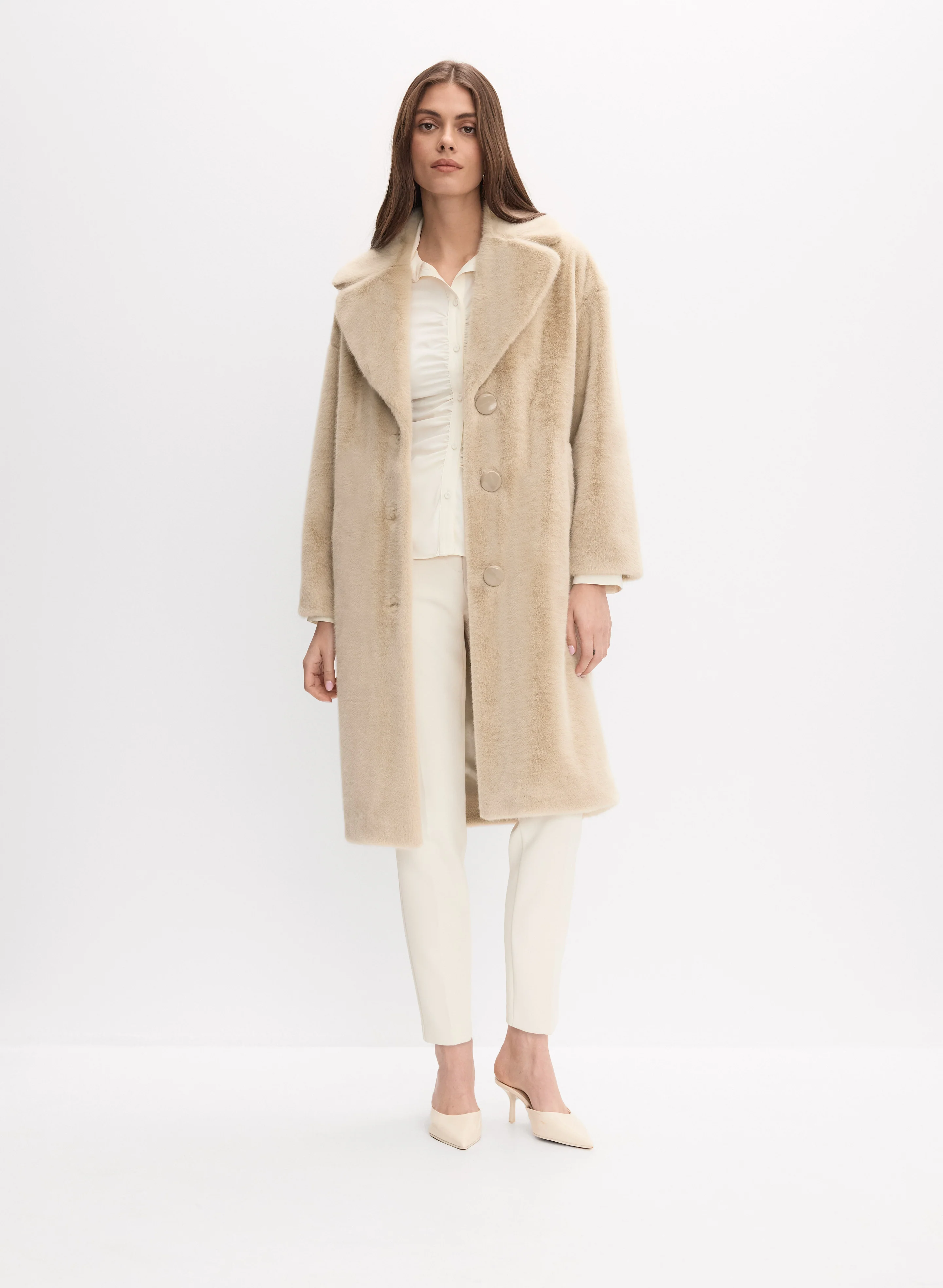 Joseph Ribkoff - Faux-Fur Button Coat - Image 6