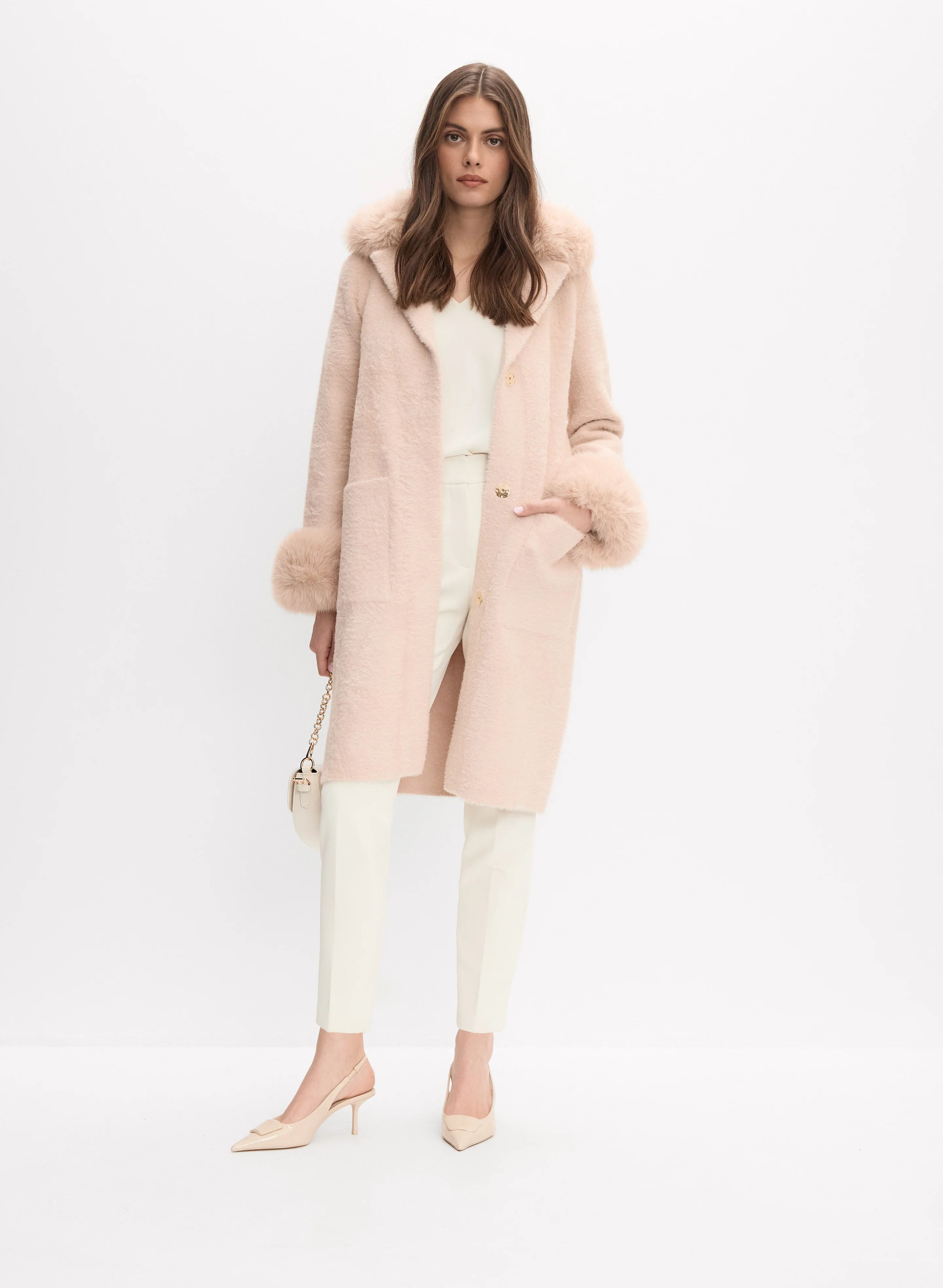 Joseph Ribkoff - Faux-Fur Detail Coat