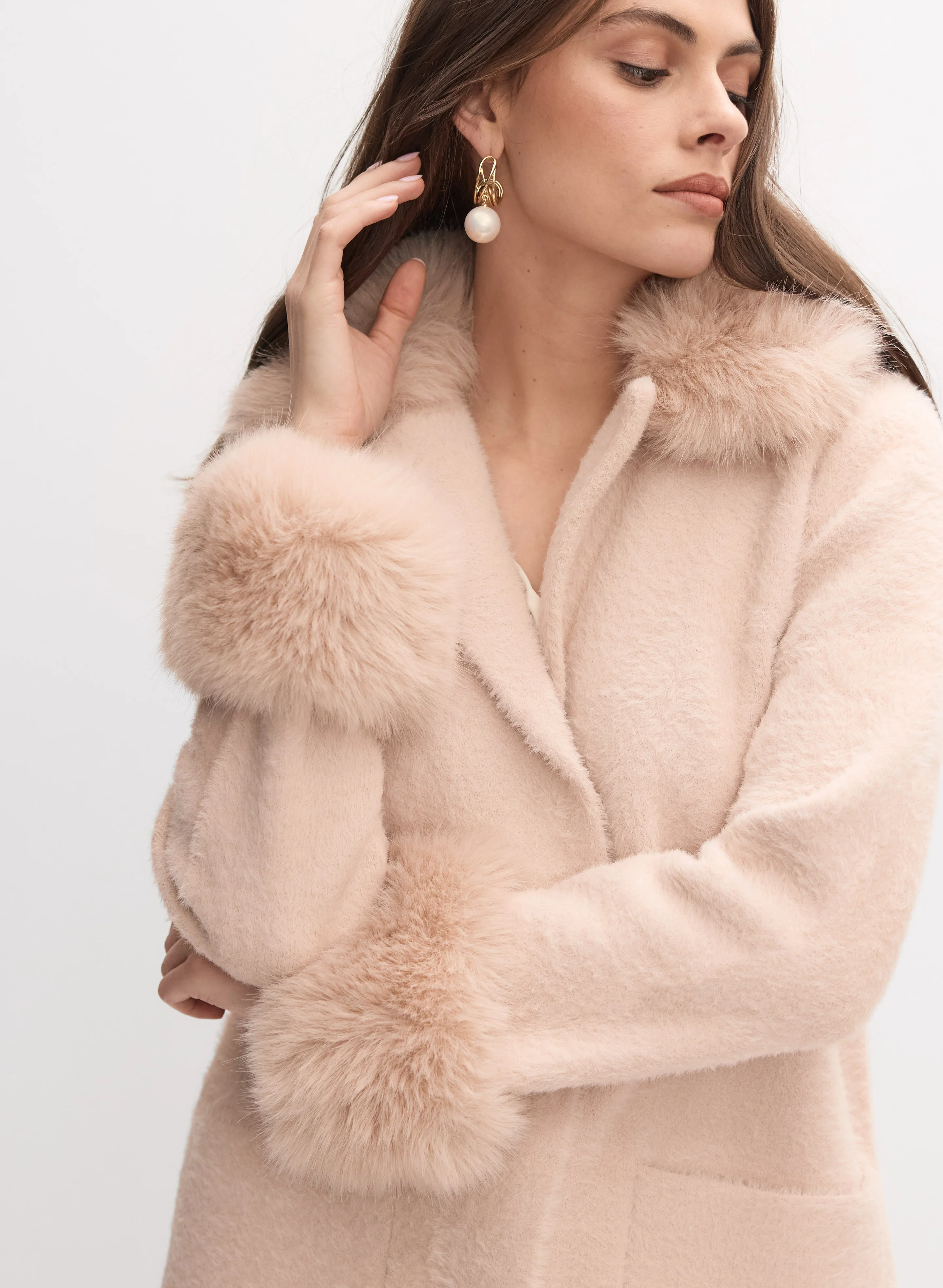 Joseph Ribkoff - Faux-Fur Detail Coat - Image 2