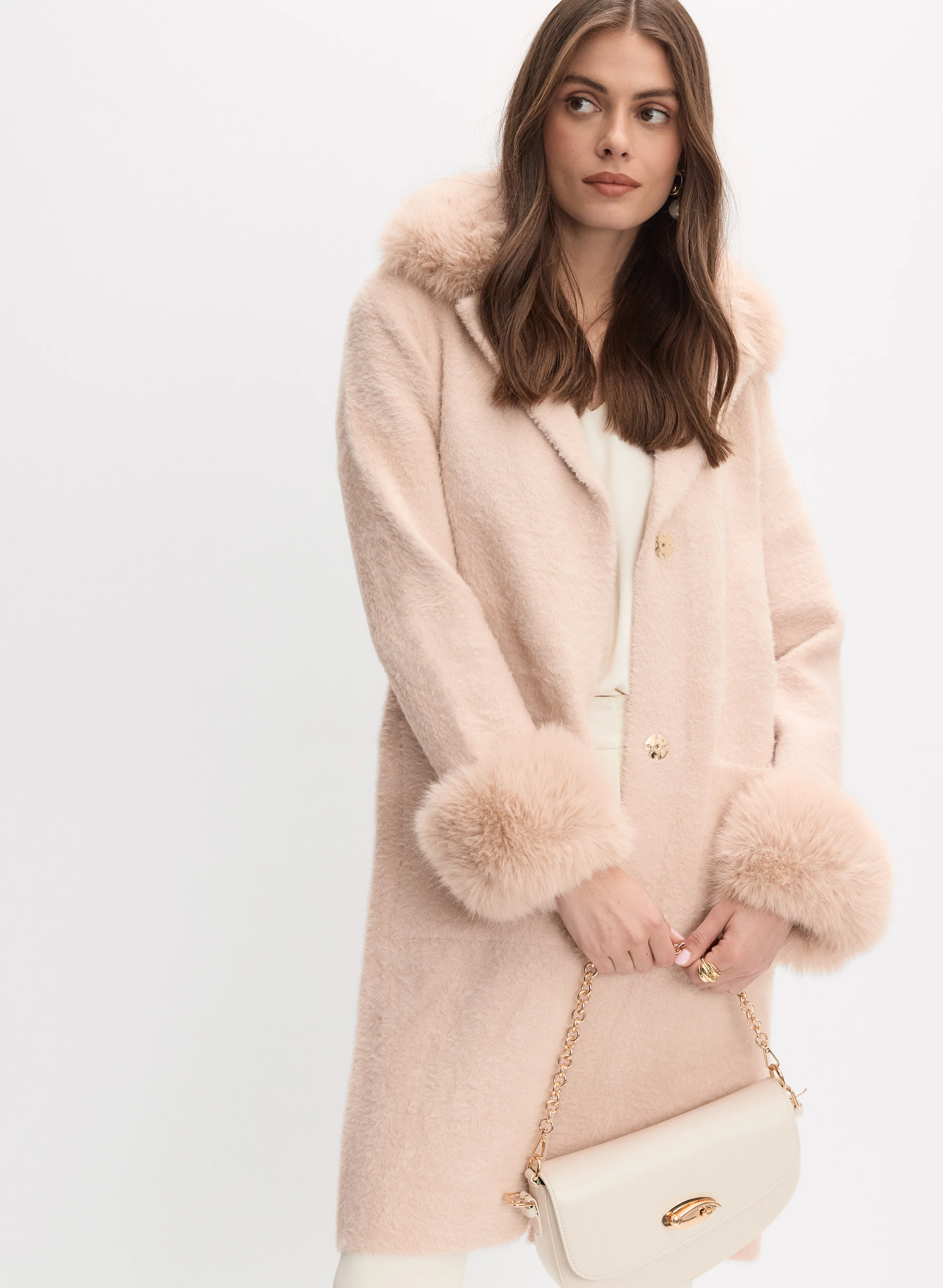 Joseph Ribkoff - Faux-Fur Detail Coat - Image 3