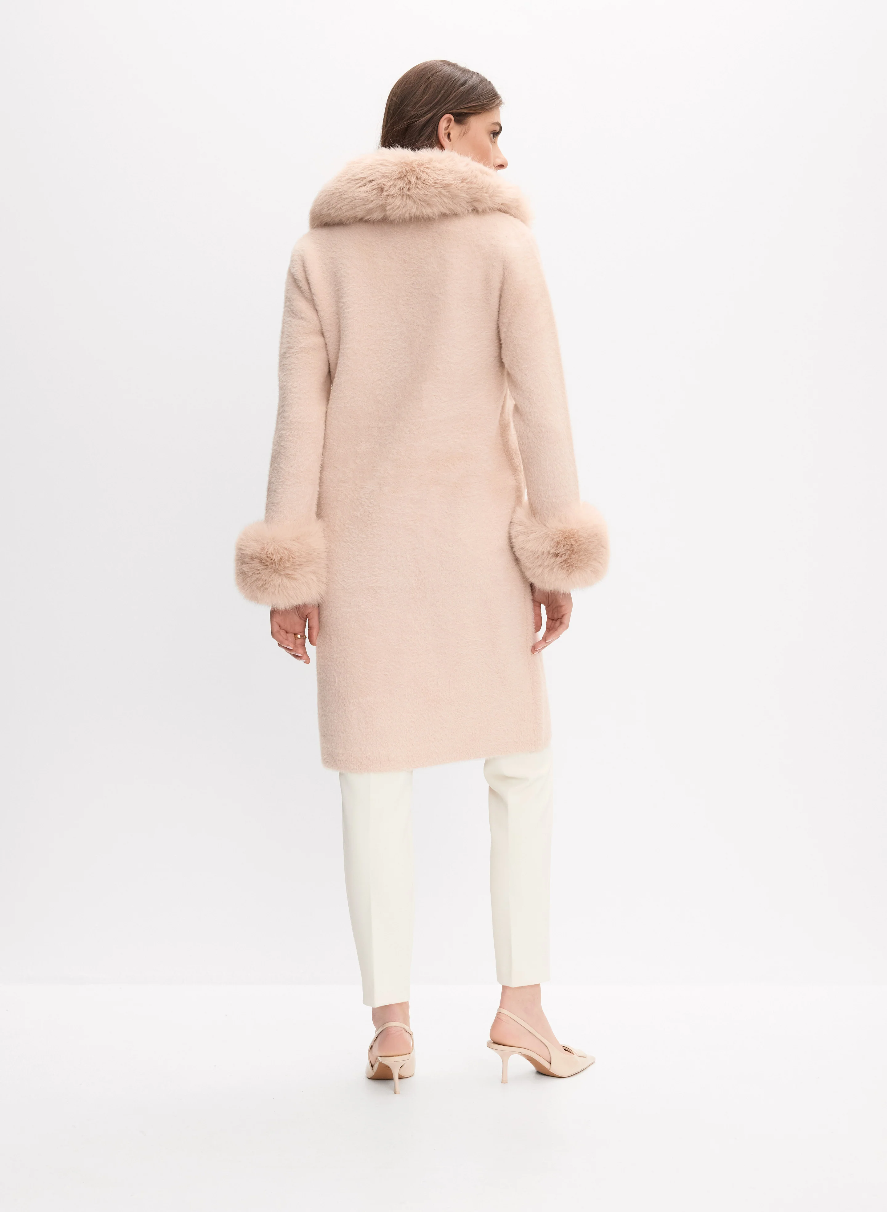 Joseph Ribkoff - Faux-Fur Detail Coat - Image 4