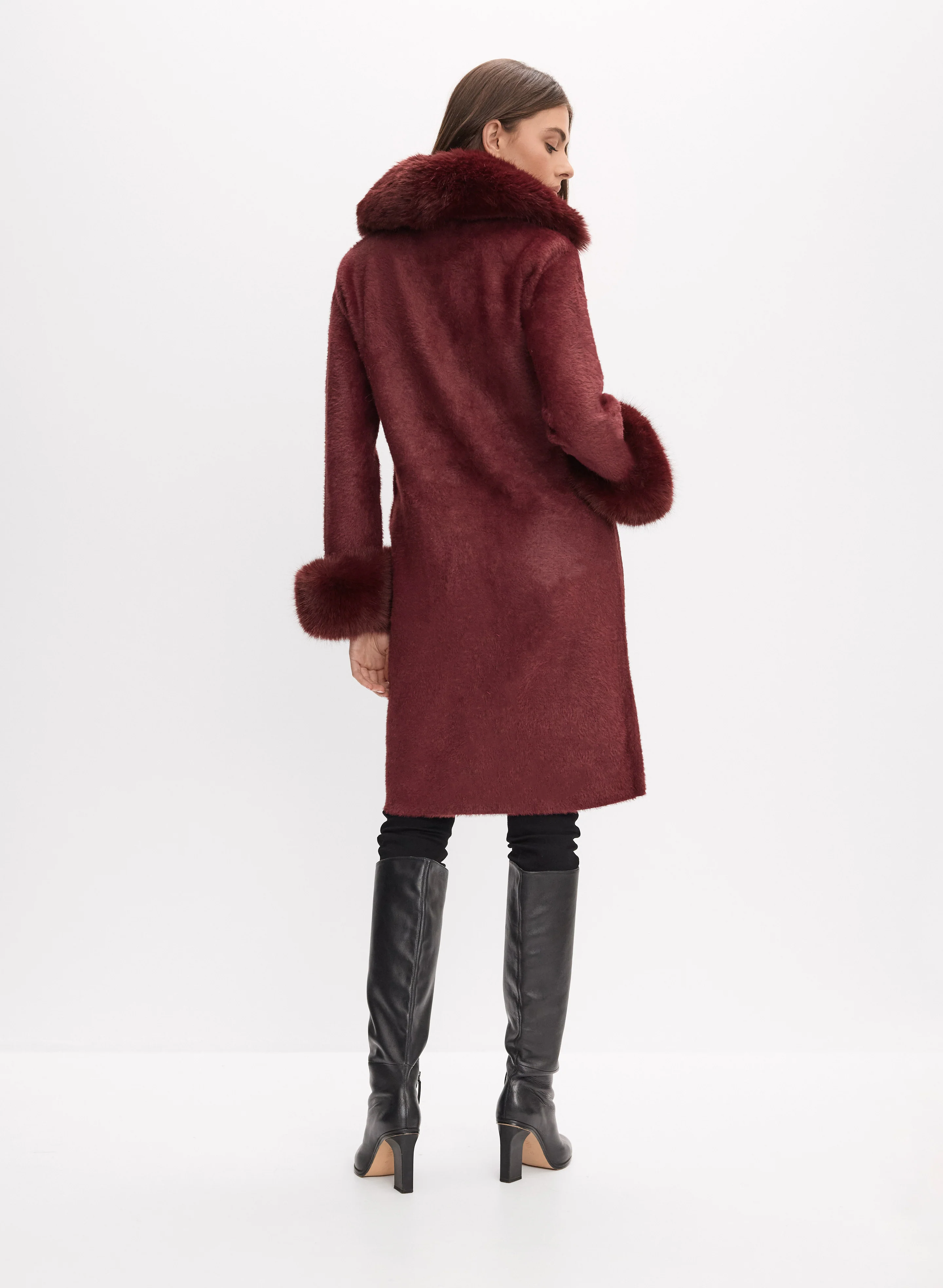 Joseph Ribkoff - Faux-Fur Detail Coat - Image 4