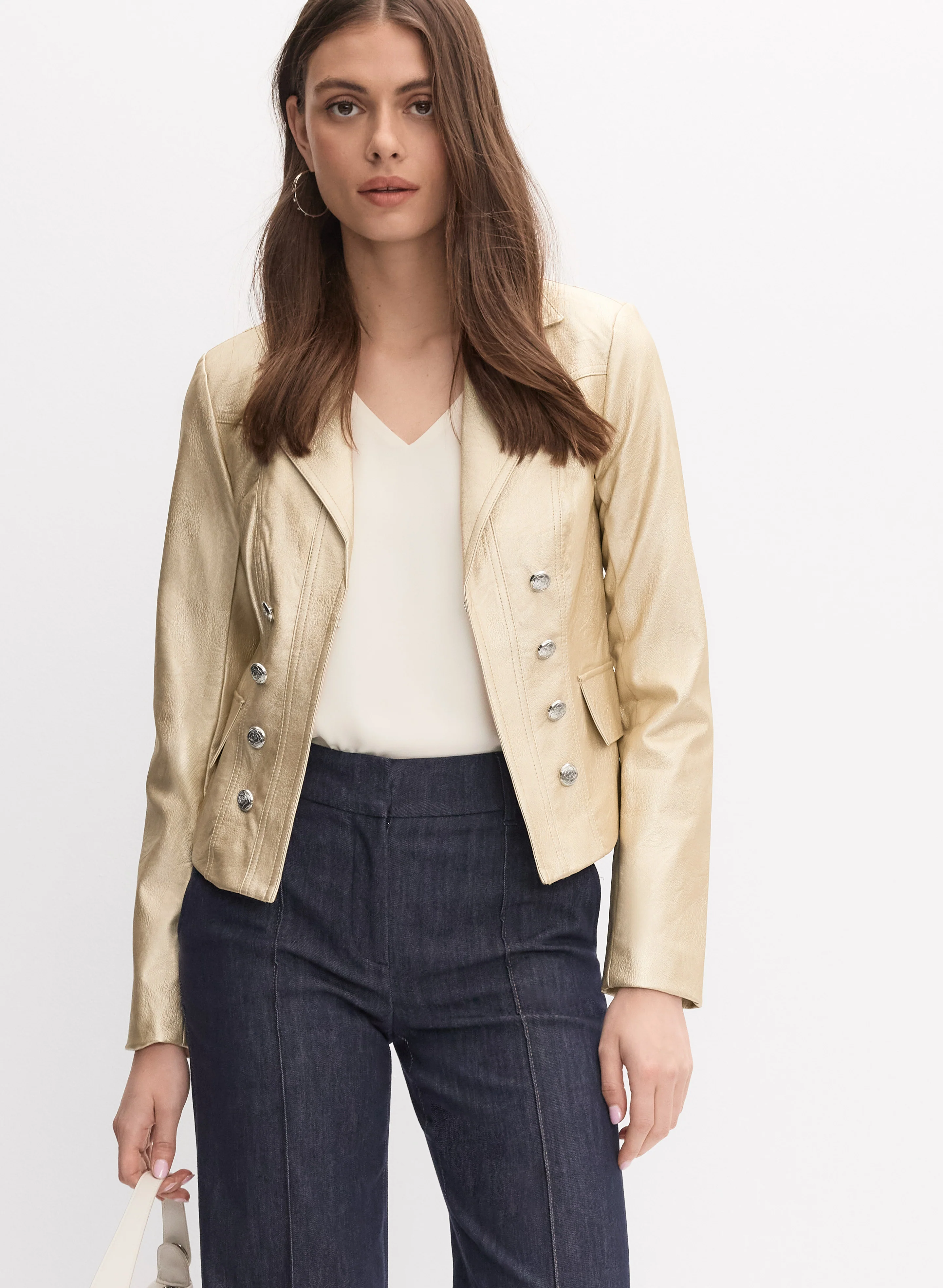 Joseph Ribkoff - Faux-Suede Cropped Jacket