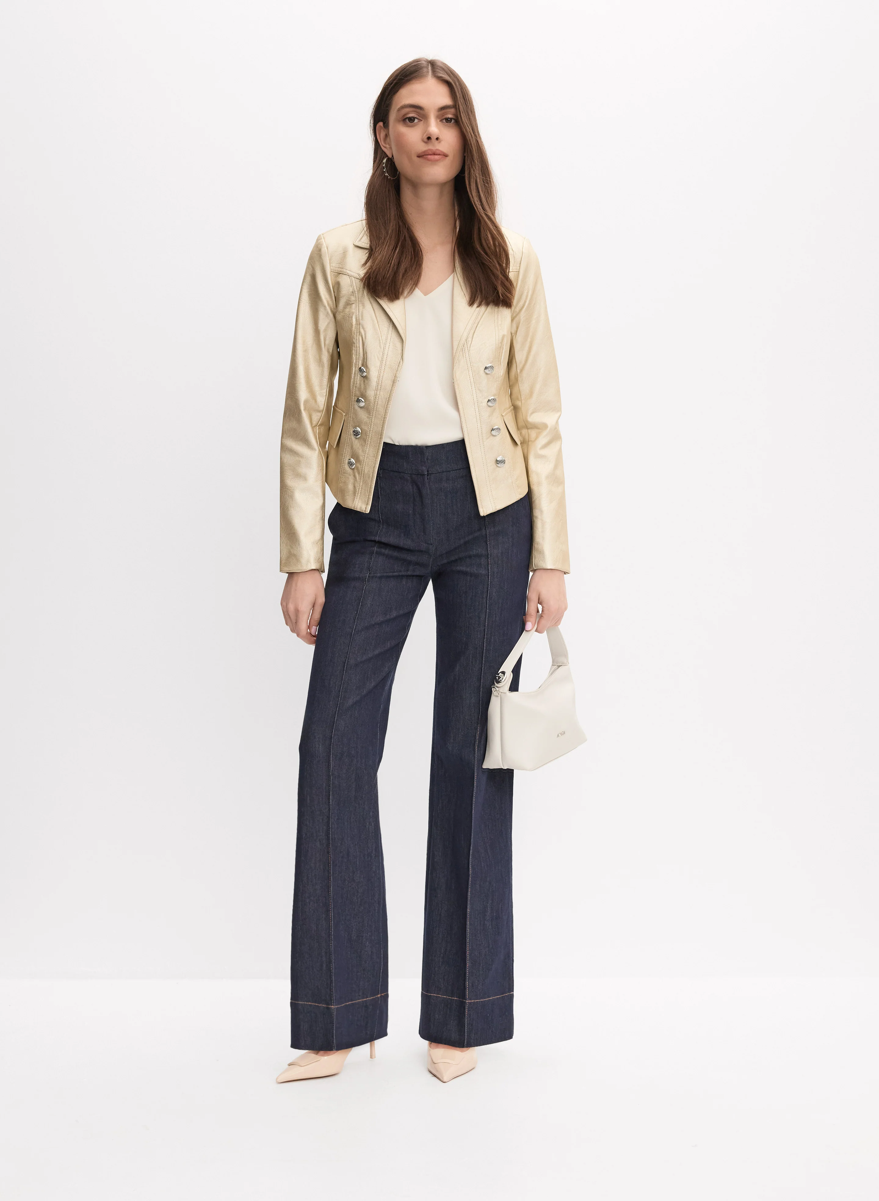 Joseph Ribkoff - Faux-Suede Cropped Jacket - Image 3