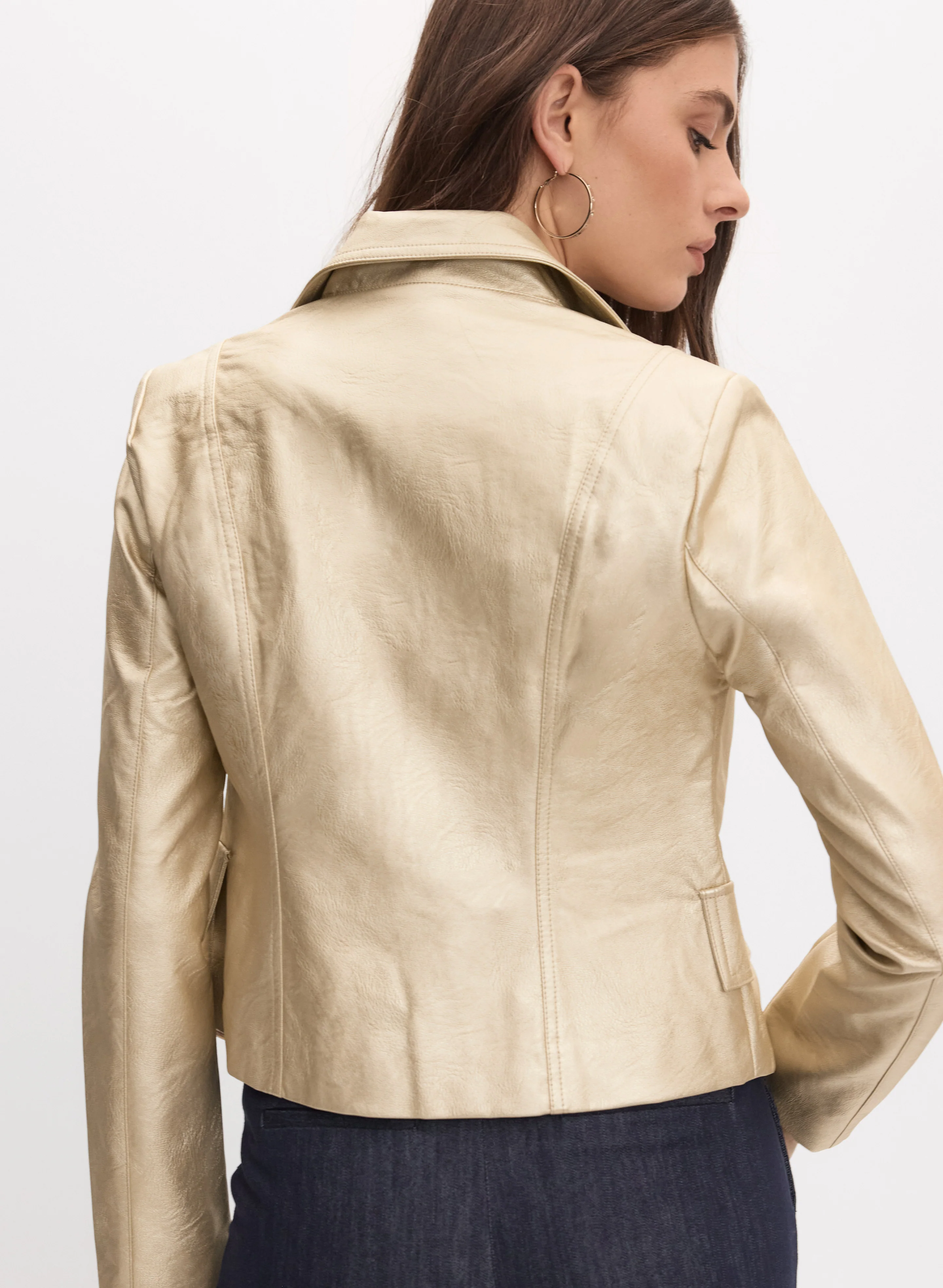 Joseph Ribkoff - Faux-Suede Cropped Jacket - Image 4