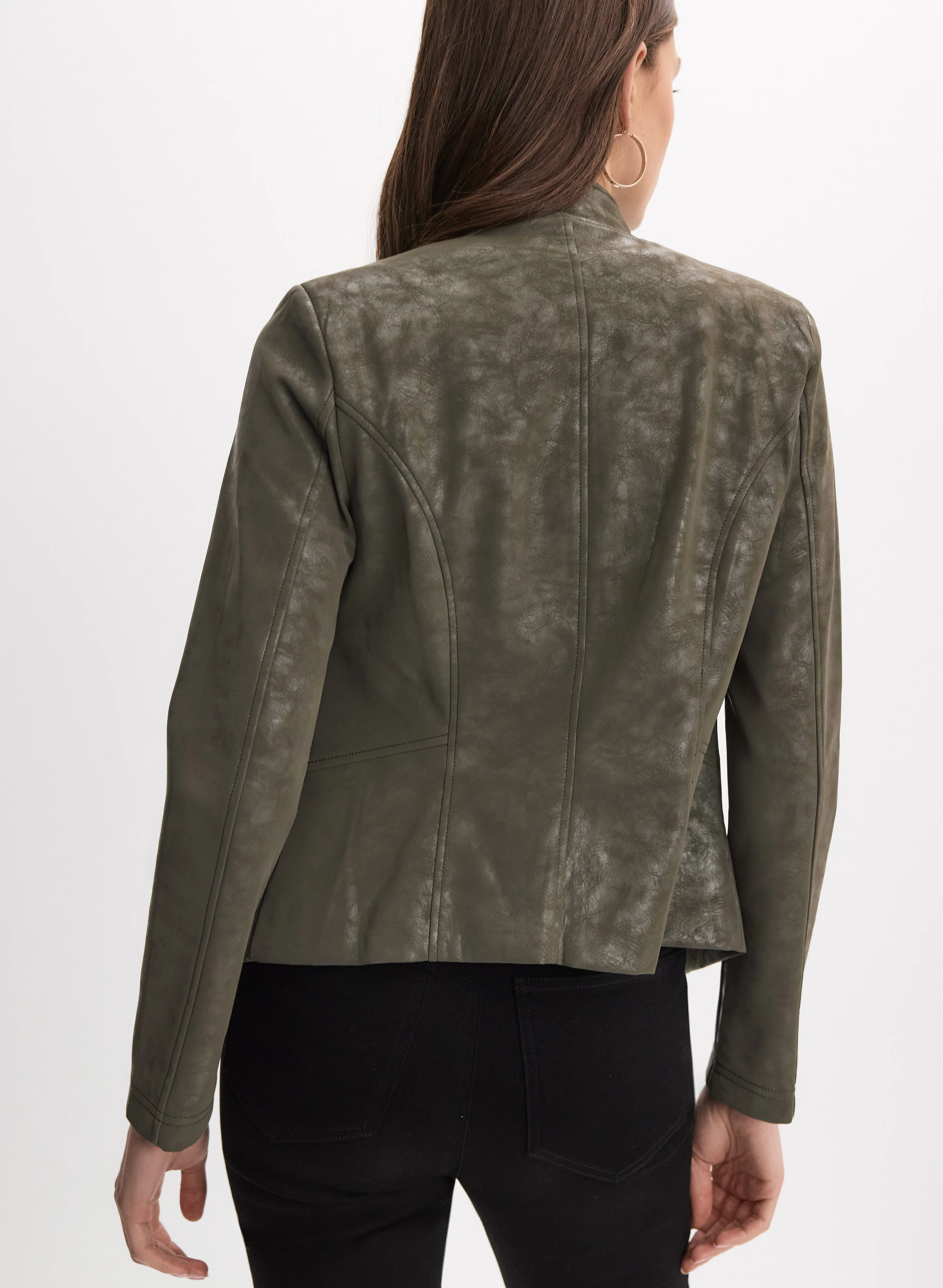 Joseph Ribkoff - Faux-Suede Jacket - Image 4