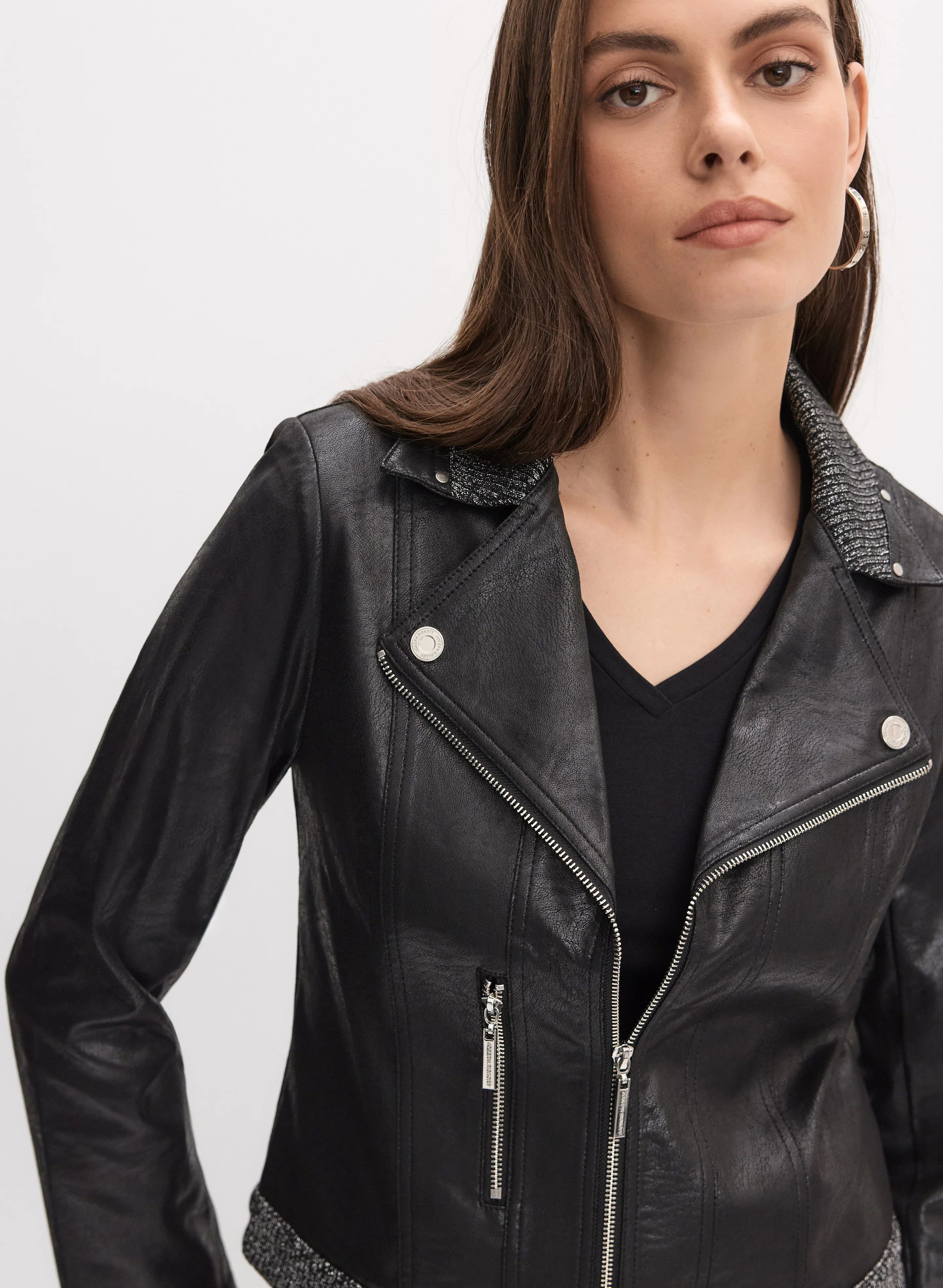 Joseph Ribkoff - Faux-Suede Zip Jacket - Image 2