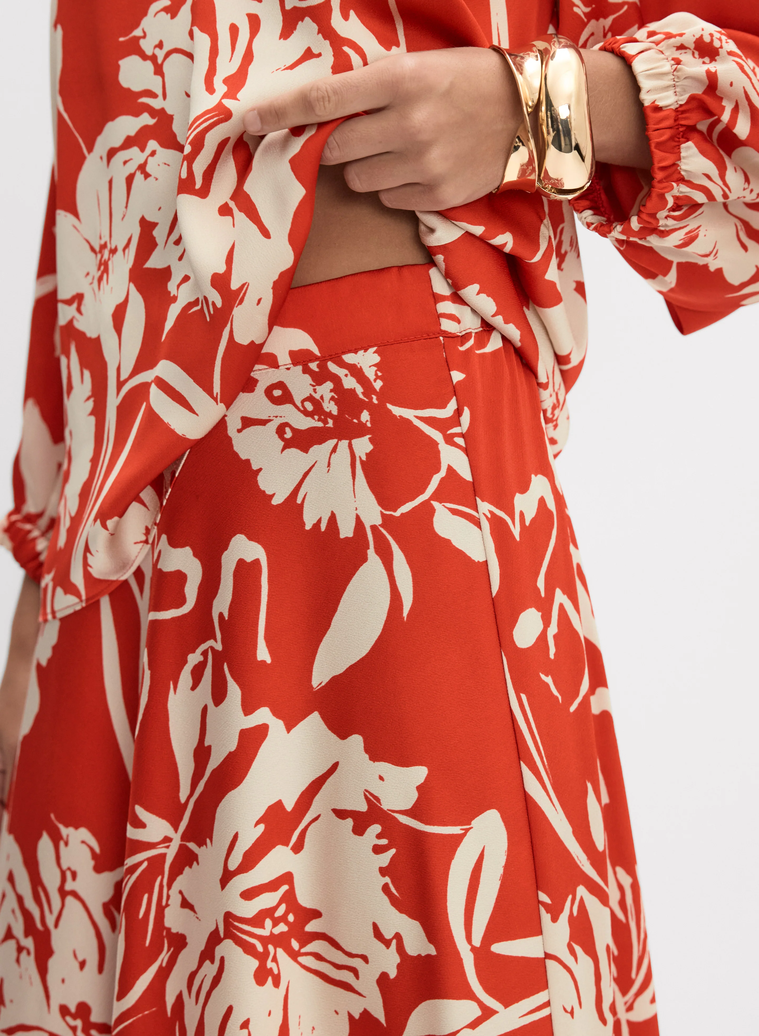 Joseph Ribkoff - Floral A-line Skirt - Image 4
