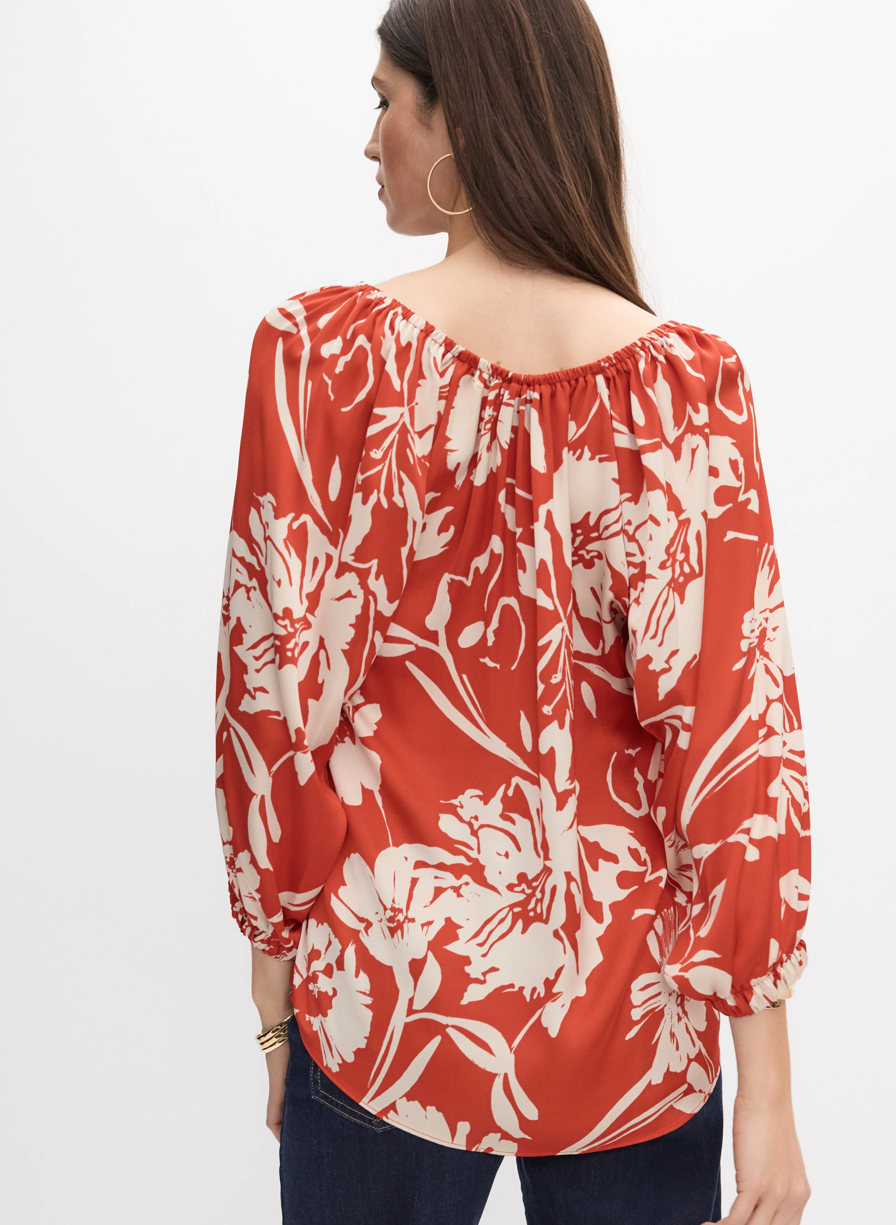 Joseph Ribkoff - Floral Crepe Blouse - Image 4