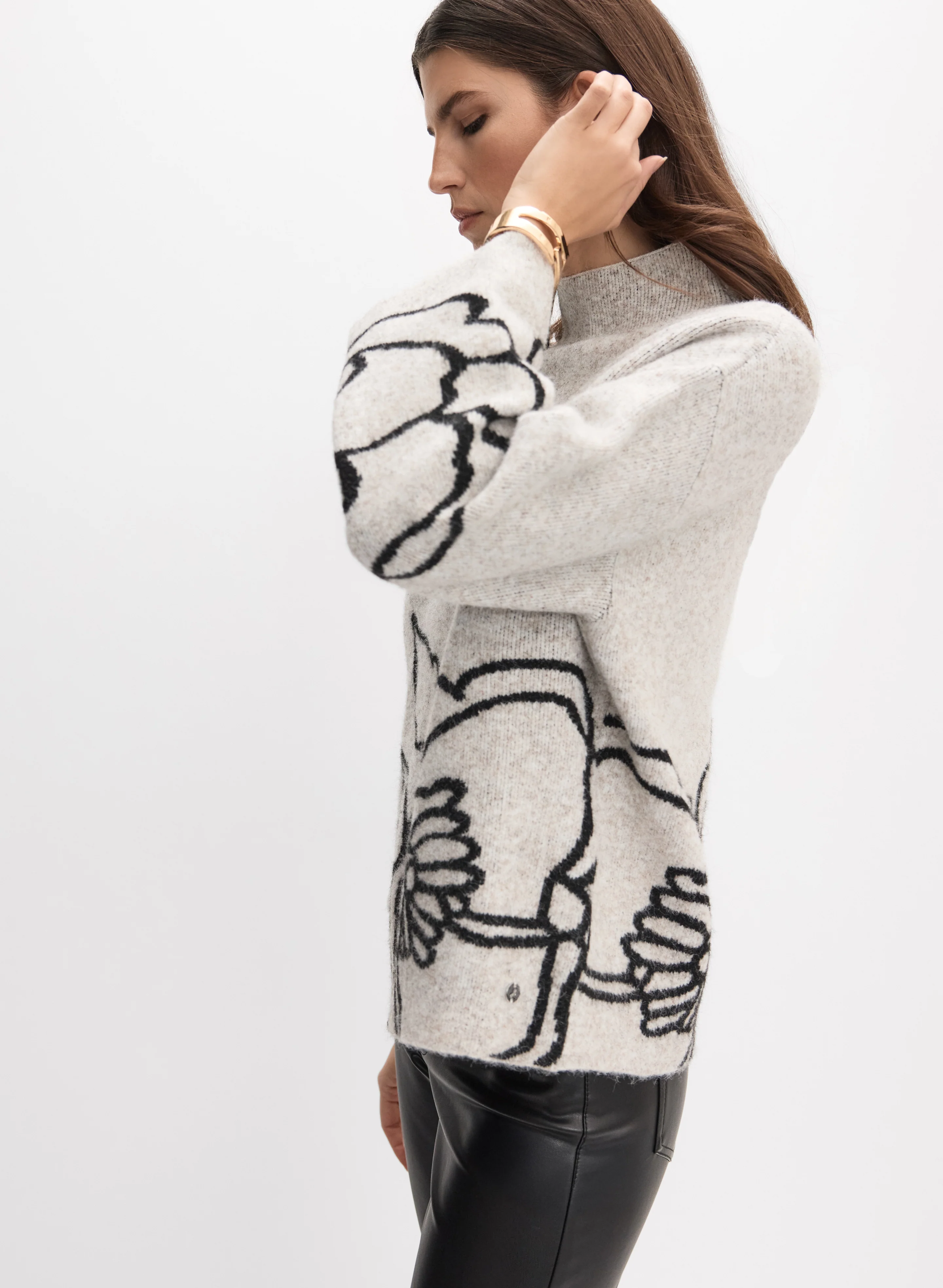 Joseph Ribkoff - Floral Knit Pullover - Image 5