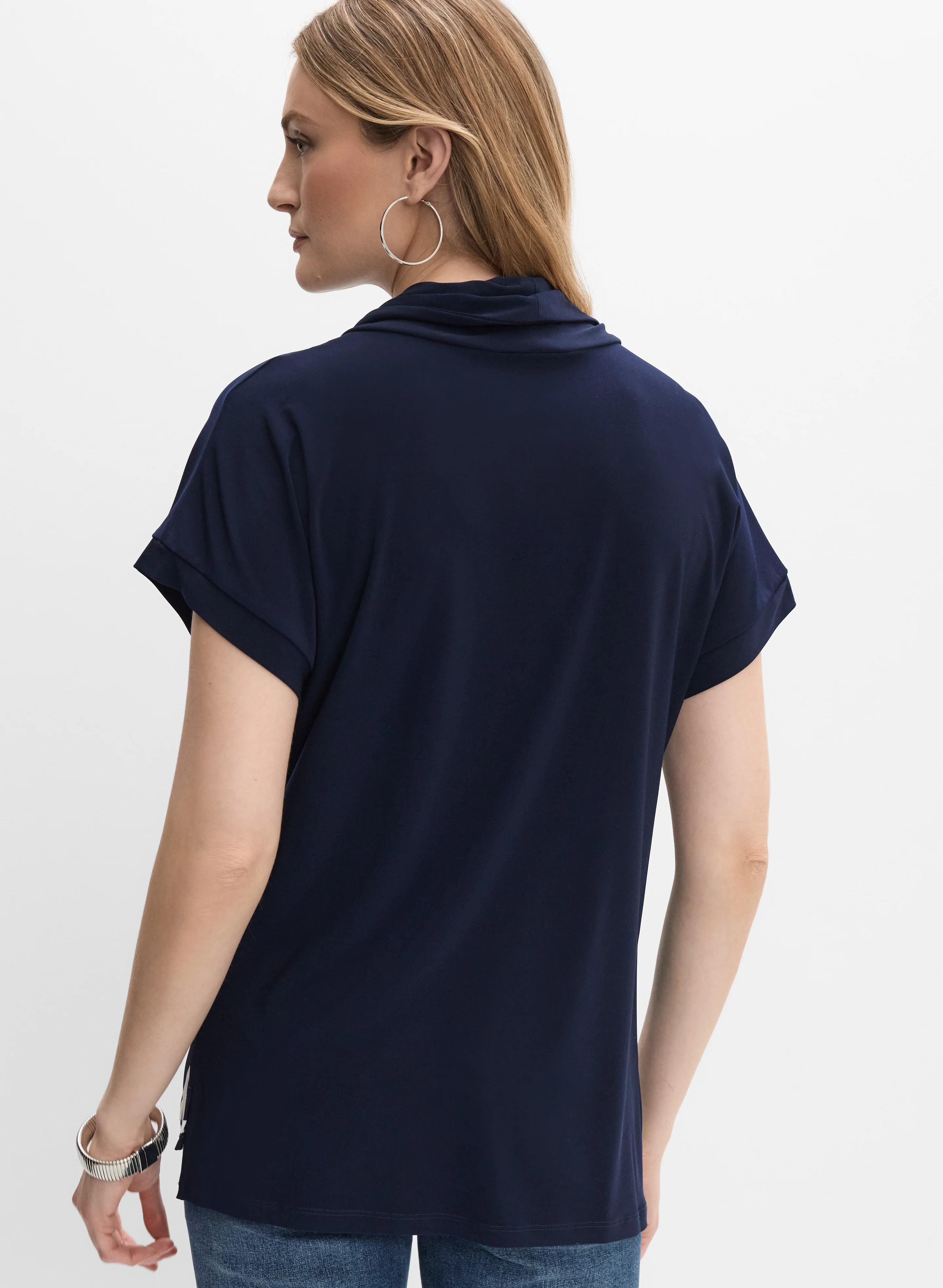 Joseph Ribkoff - Geometric Cowl Neck Top - Image 4