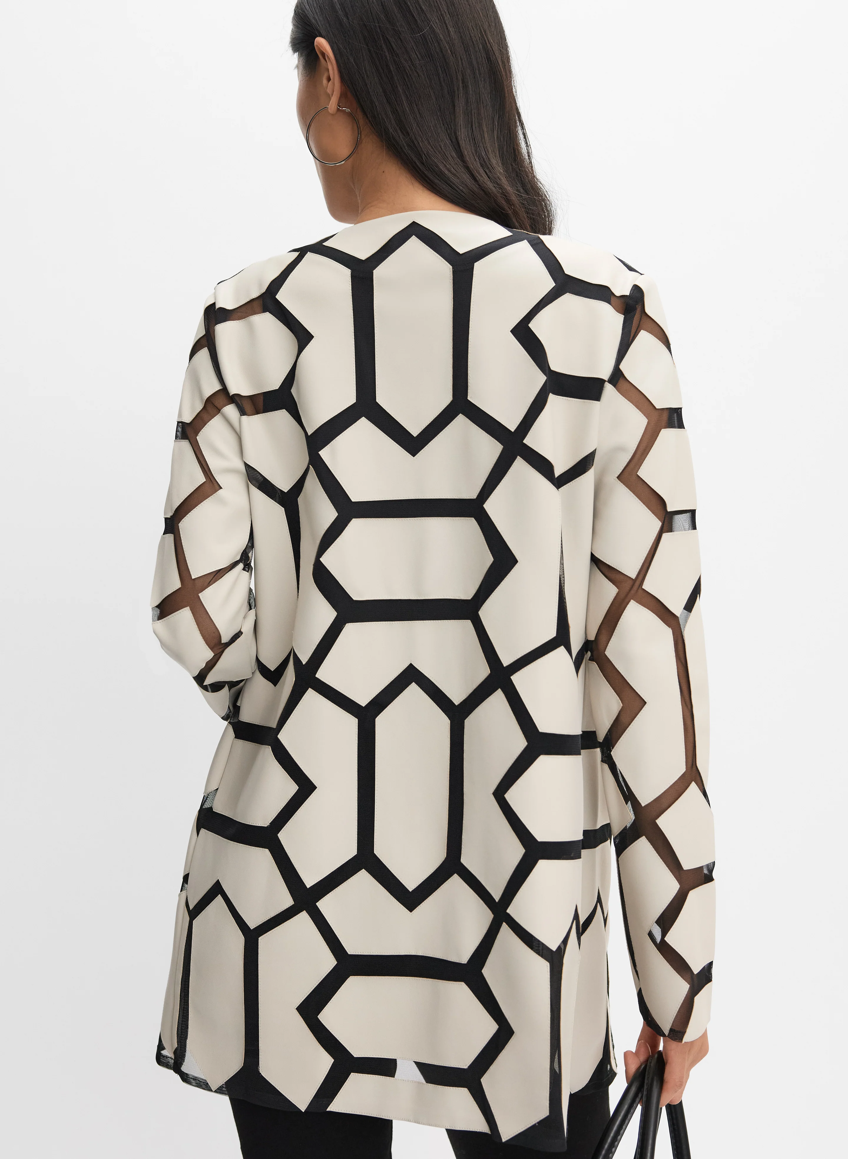 Joseph Ribkoff - Geometric Mesh Jacket - Image 4