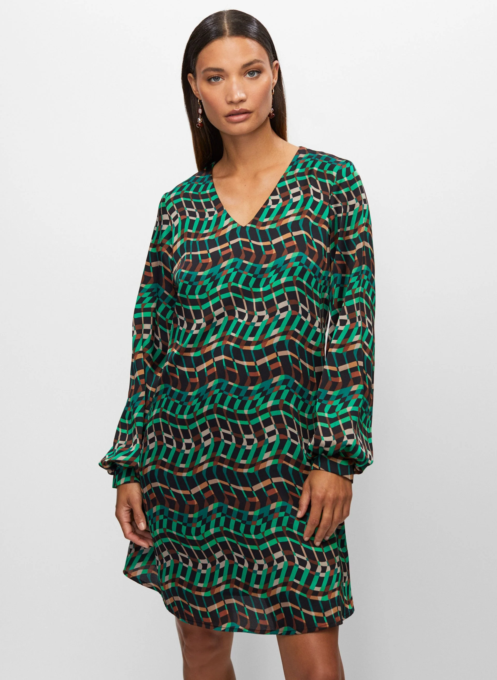 Joseph Ribkoff - Geometric Print Dress - Image 5