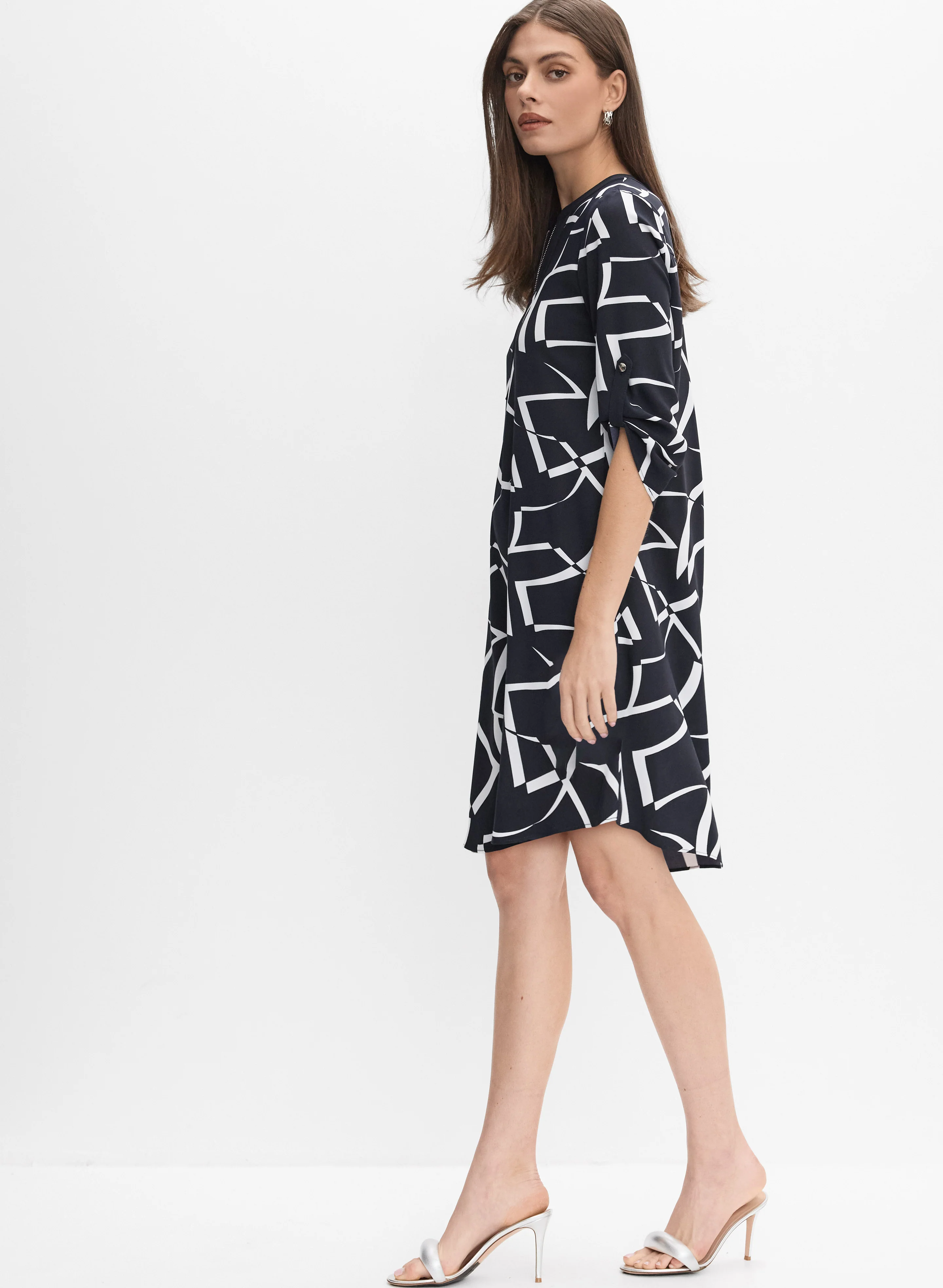 Joseph Ribkoff - Geometric Print Dress - Image 3