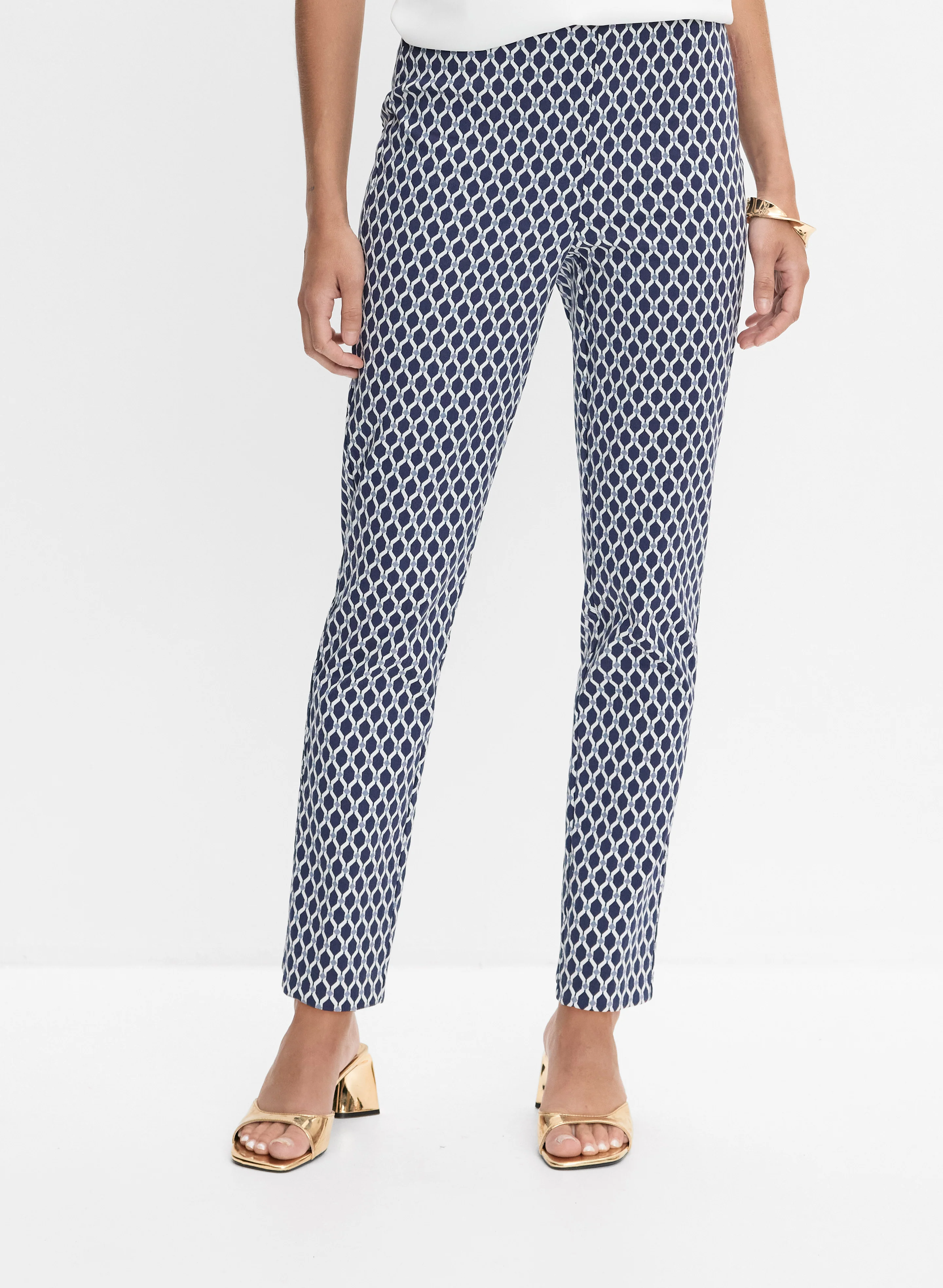 Joseph Ribkoff - Geometric Slim-Leg Pants