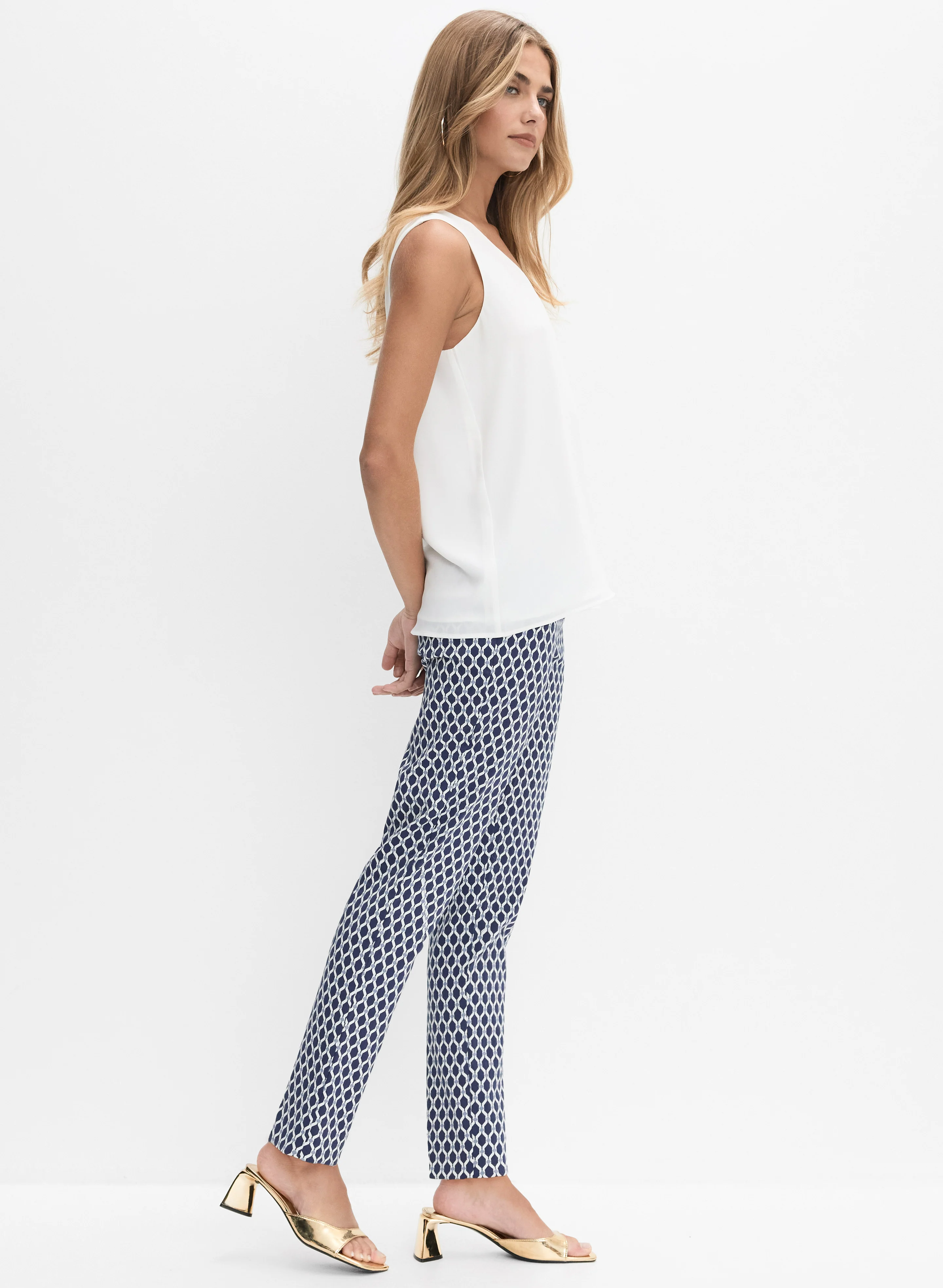 Joseph Ribkoff - Geometric Slim-Leg Pants - Image 5