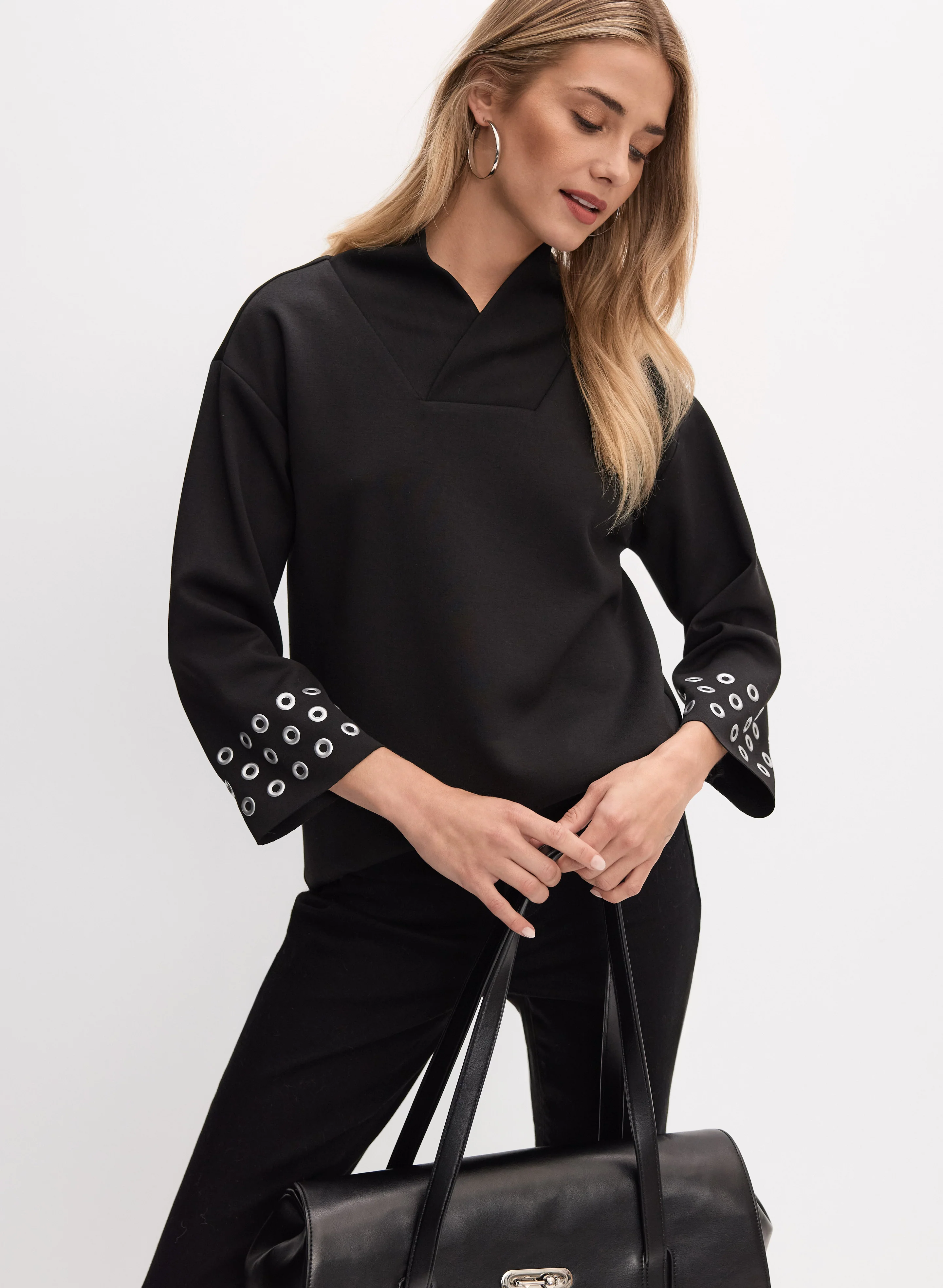 Joseph Ribkoff - Grommet Detail Sweater