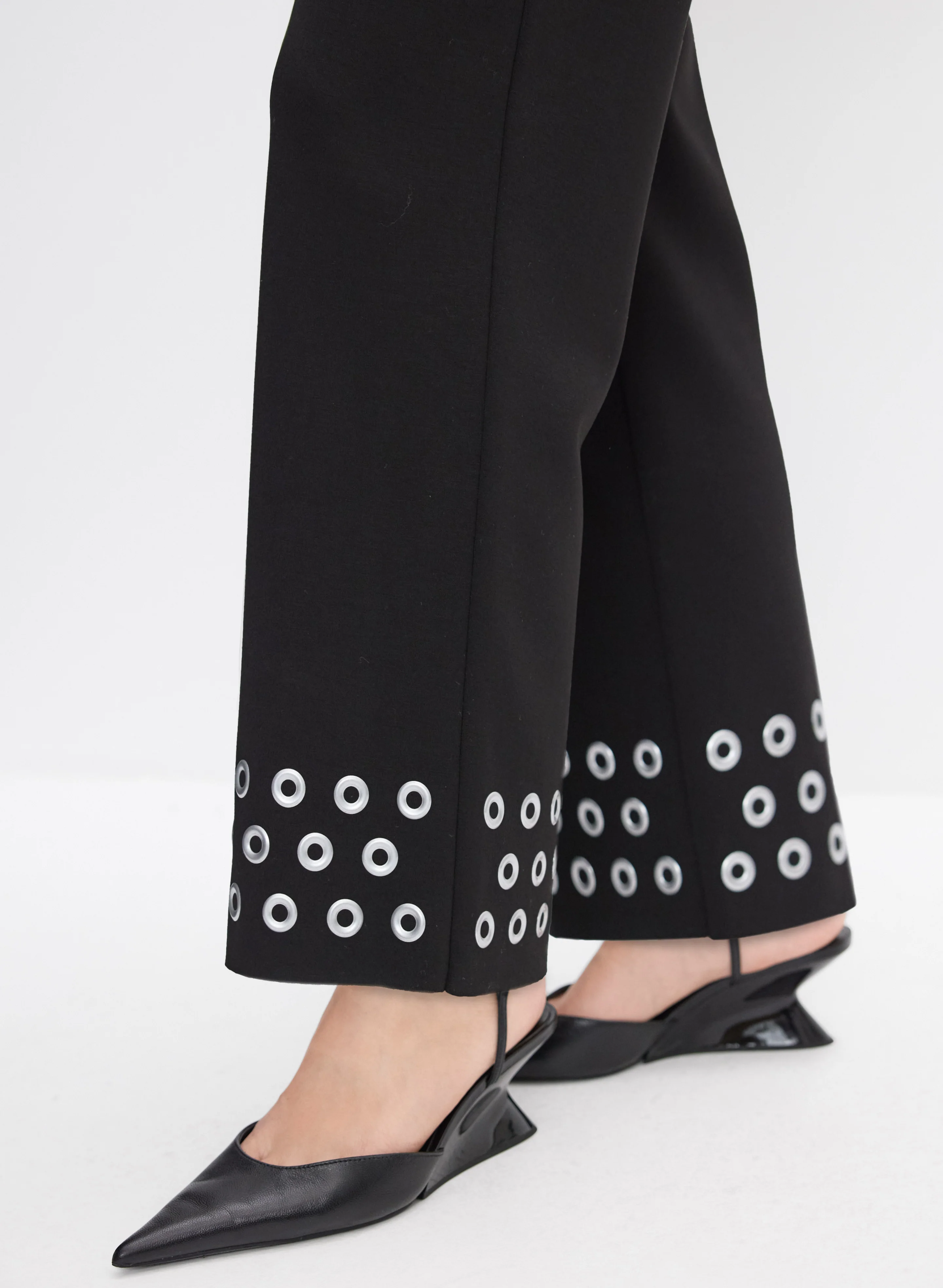 Joseph Ribkoff - Grommet Embellished Pants - Image 2