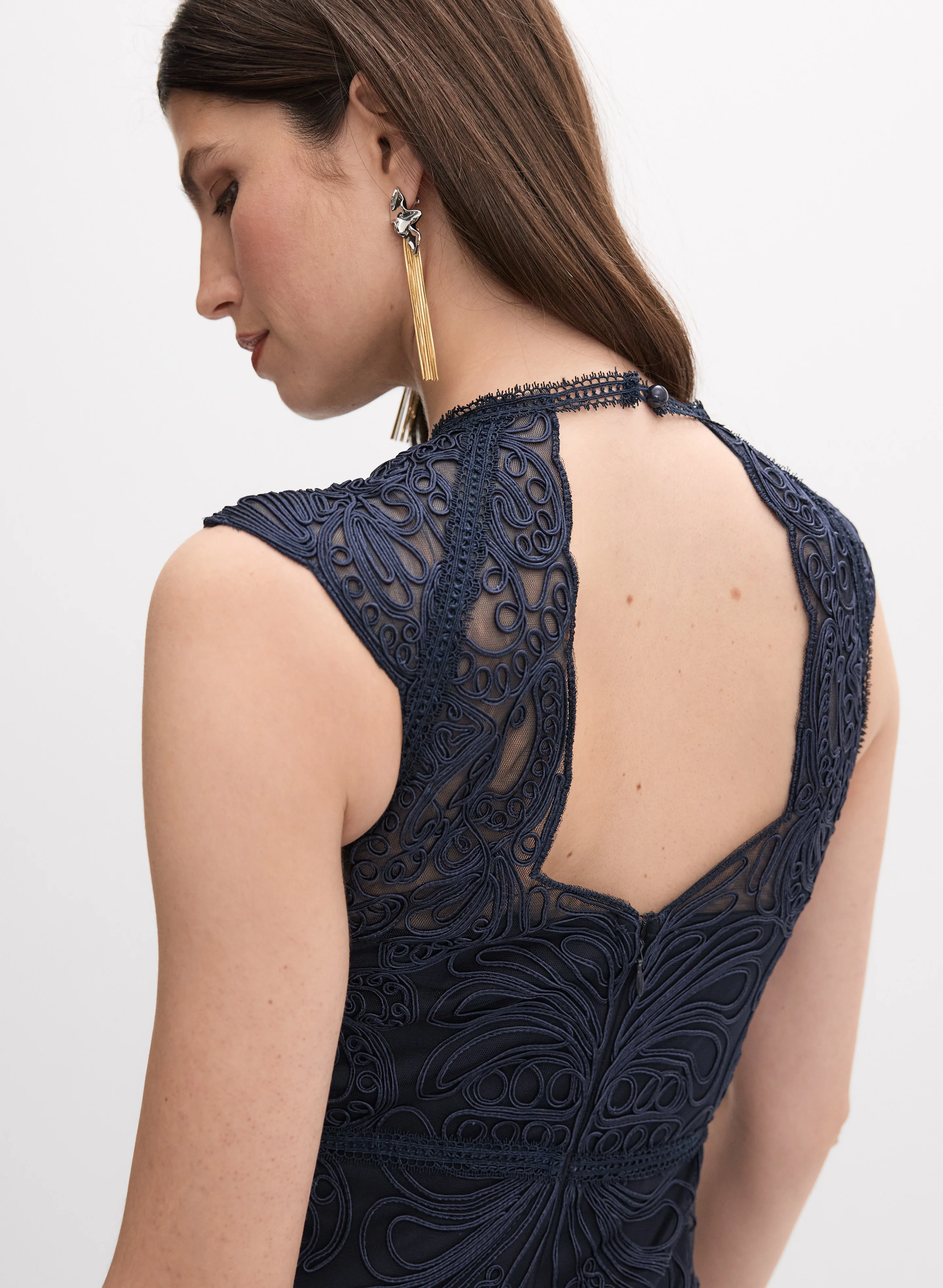 Joseph Ribkoff - Guipure Lace Dress - Image 4